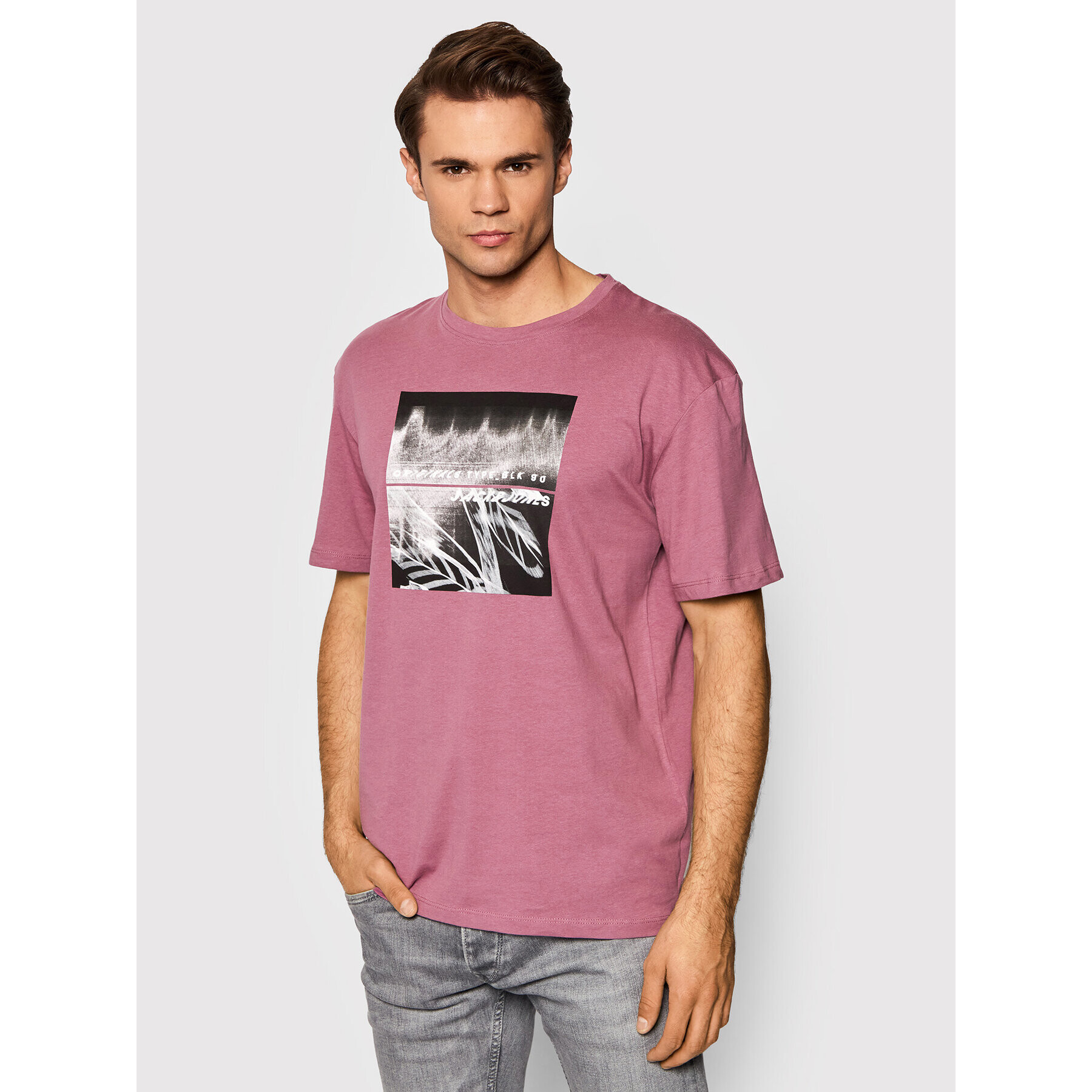 Jack&Jones Póló Distorbia 12198054 Rózsaszín Relaxed Fit - Pepit.hu