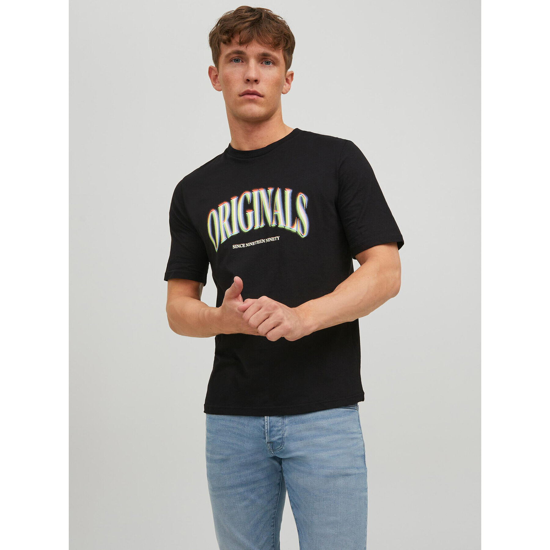 Jack&Jones Póló Euphori 12232256 Fekete Standard Fit - Pepit.hu