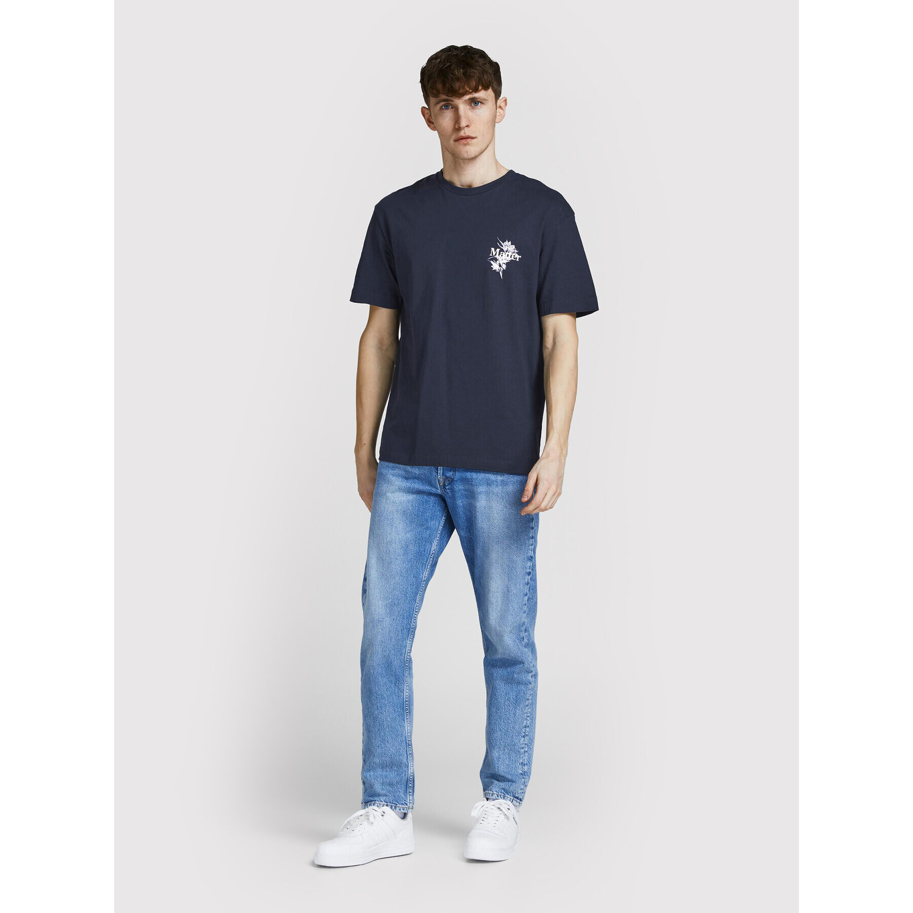 Jack&Jones Póló Flows 12205878 Sötétkék Relaxed Fit - Pepit.hu