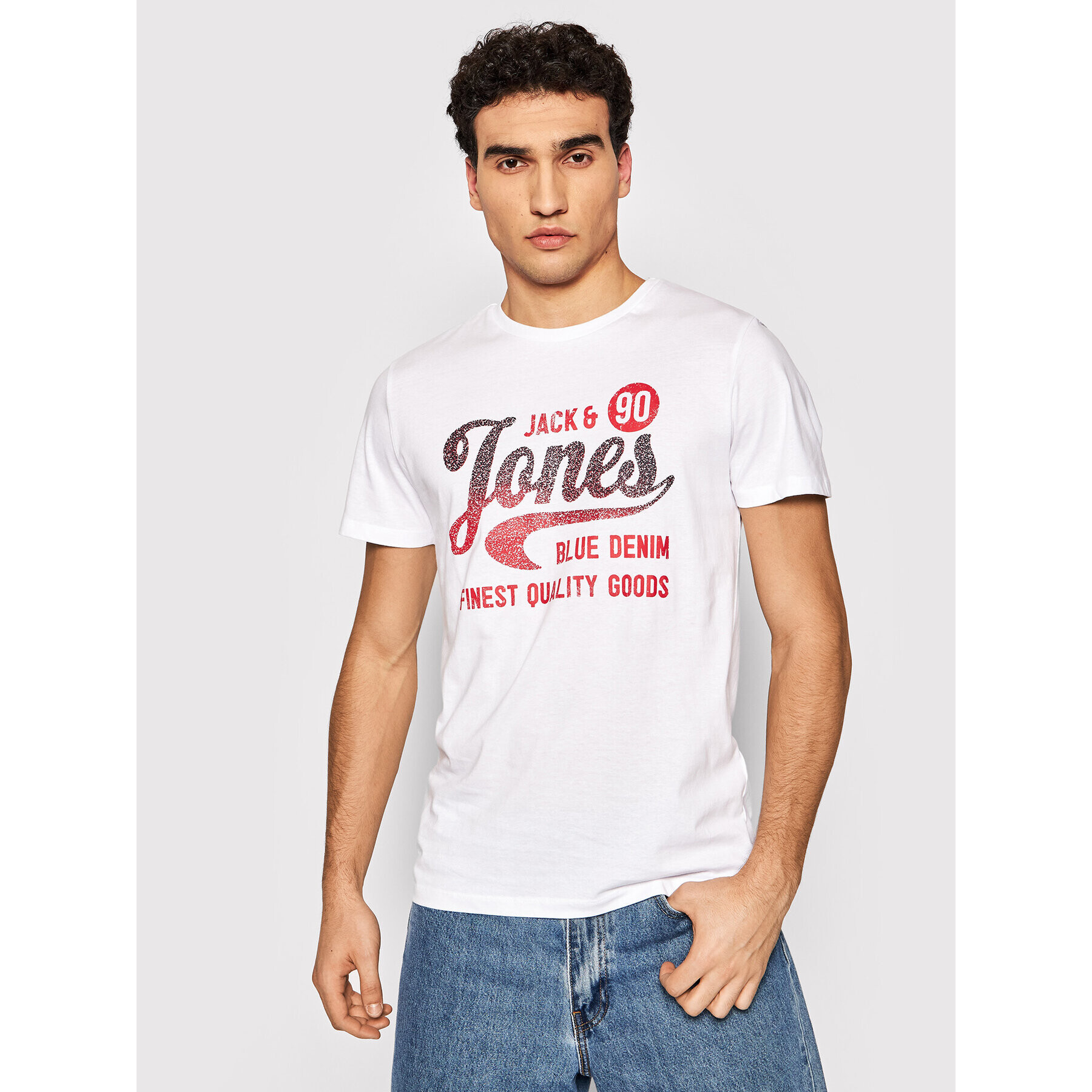 Jack&Jones Póló Hags 12184261 Fehér Regular Fit - Pepit.hu