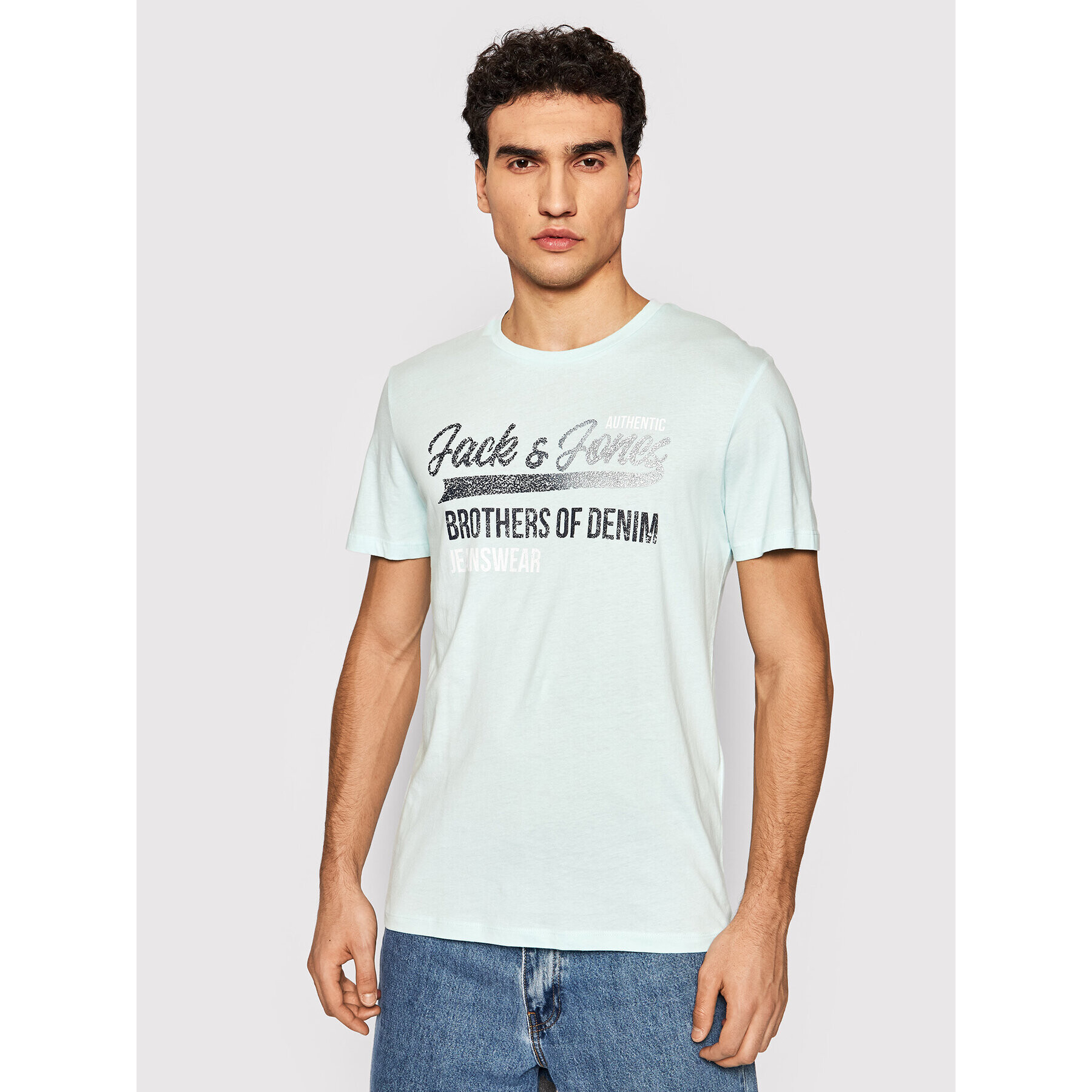 Jack&Jones Póló Hags 12184261 Zöld Regular Fit - Pepit.hu