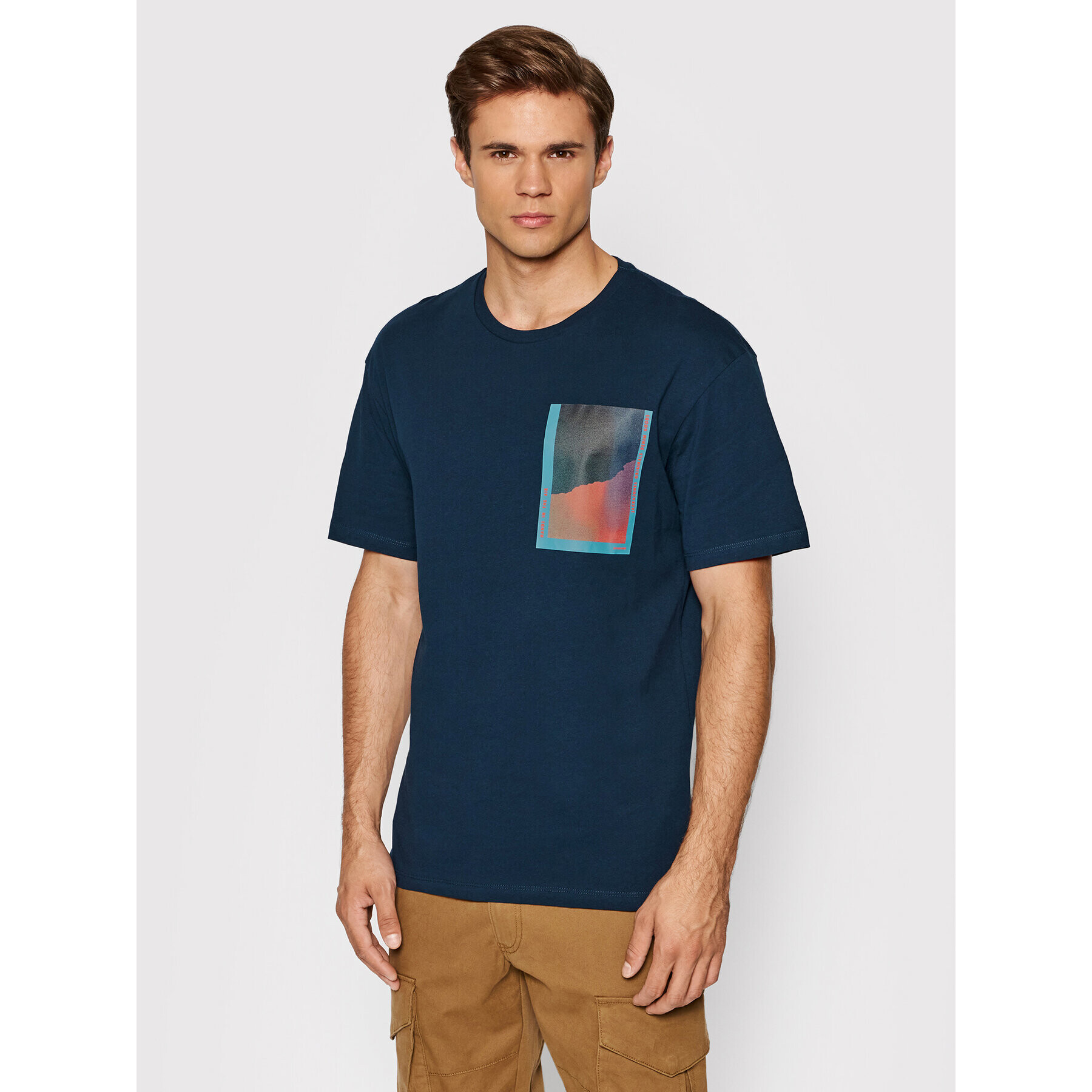 Jack&Jones Póló Infinitys Tee 12193839 Sötétkék Relaxed Fit - Pepit.hu