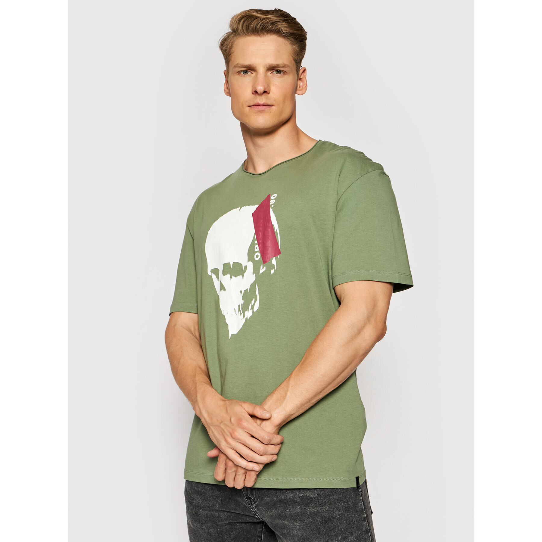 Jack&Jones Póló Jack 12189294 Zöld Relaxed Fit - Pepit.hu