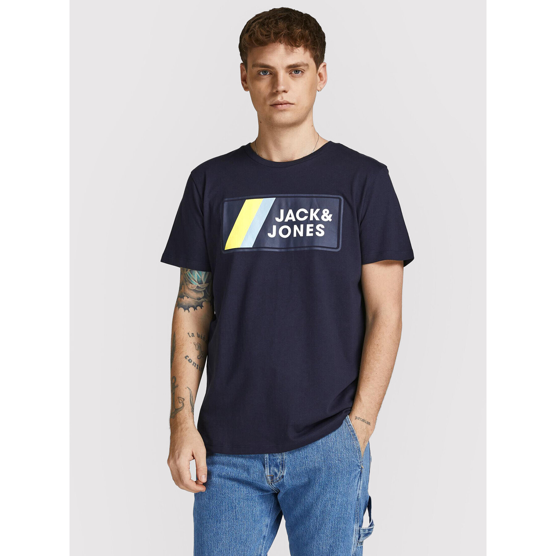 Jack&Jones Póló Jake 12207493 Sötétkék Regular Fit - Pepit.hu