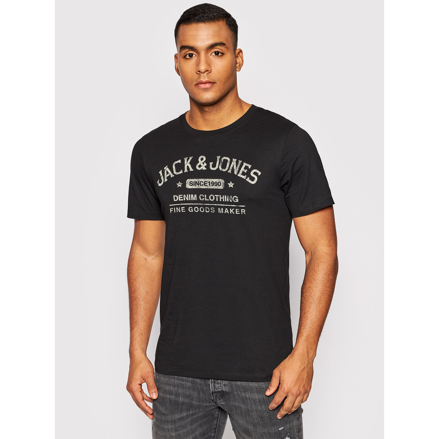 Jack&Jones Póló Jeans 12190510 Fekete Slim Fit - Pepit.hu