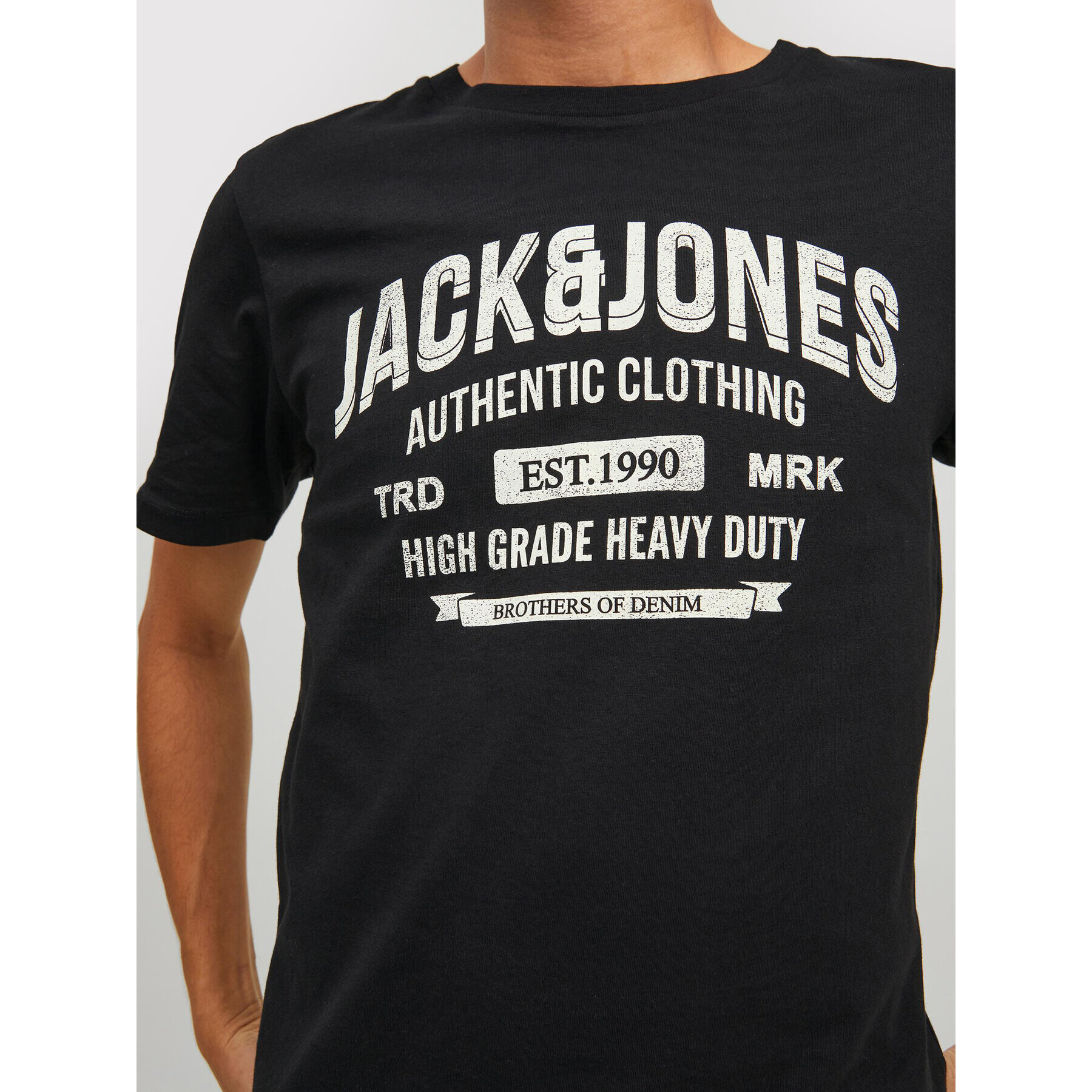 Jack&Jones Póló Jeans 12210949 Fekete Regular Fit - Pepit.hu