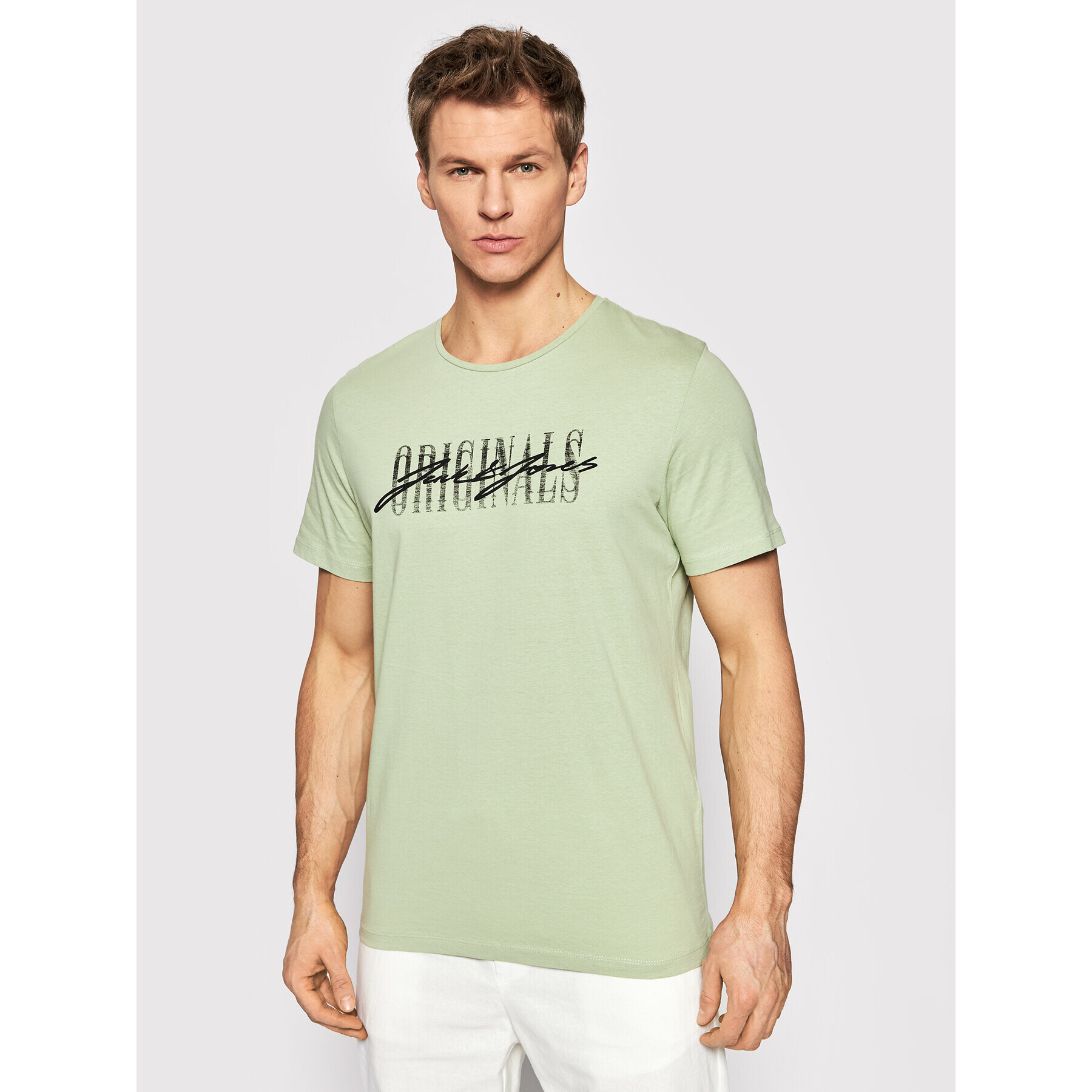 Jack&Jones Póló Jungle 12205957 Zöld Regular Fit - Pepit.hu