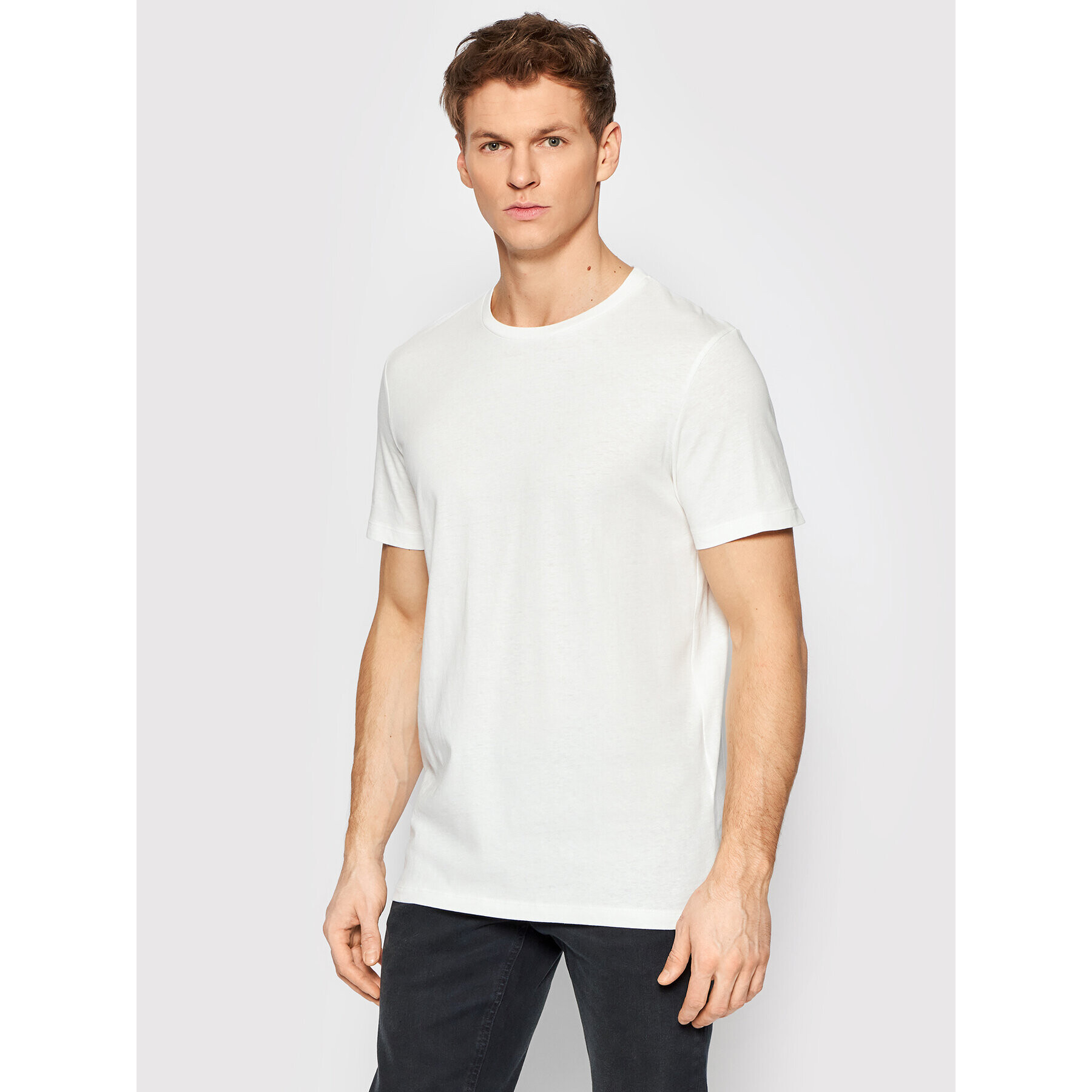 Jack&Jones Póló Linen Basic 12199713 Fehér Regular Fit - Pepit.hu