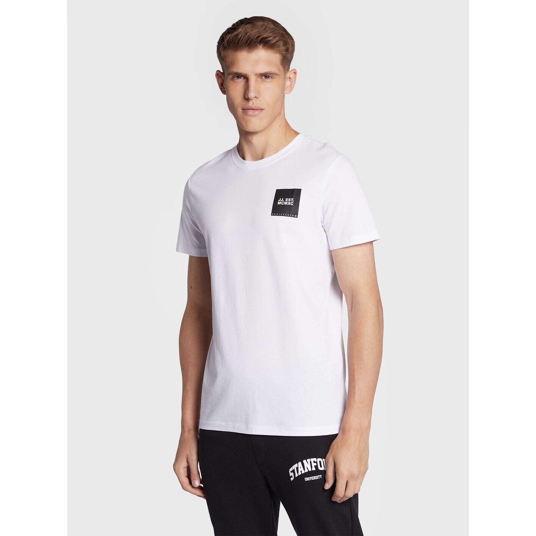 Jack&Jones Póló Lock 12213248 Fehér Regular Fit - Pepit.hu