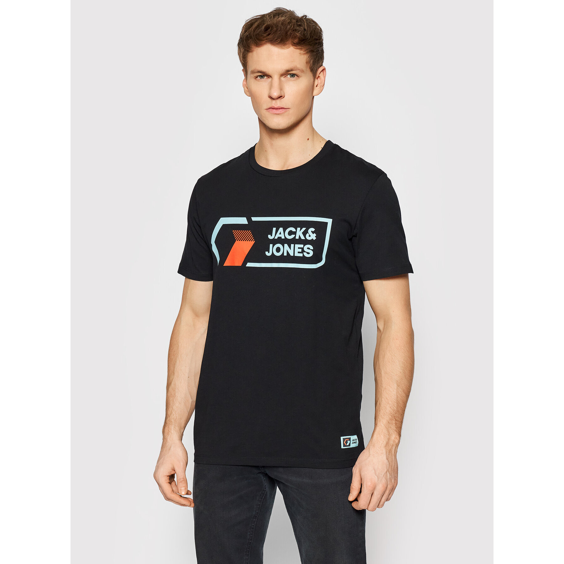 Jack&Jones Póló Logan 12204902 Fekete Regular Fit - Pepit.hu