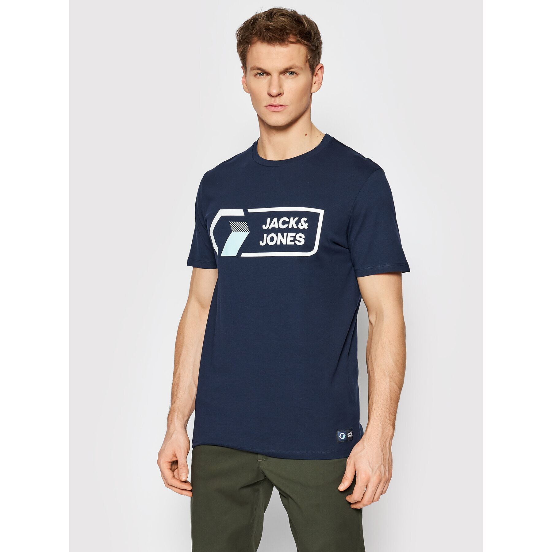 Jack&Jones Póló Logan 12204902 Sötétkék Regular Fit - Pepit.hu