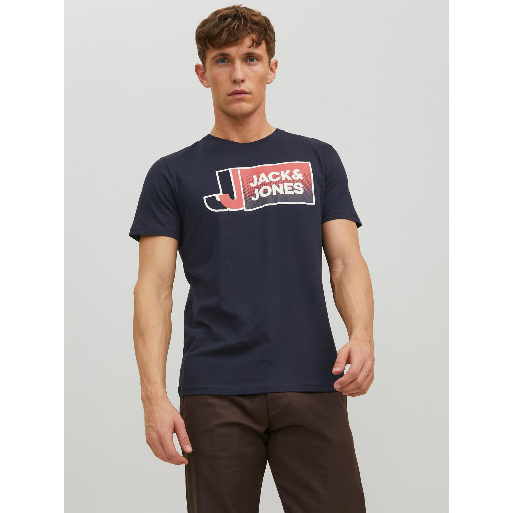 Jack&Jones Póló Logan 12228078 Sötétkék Standard Fit - Pepit.hu