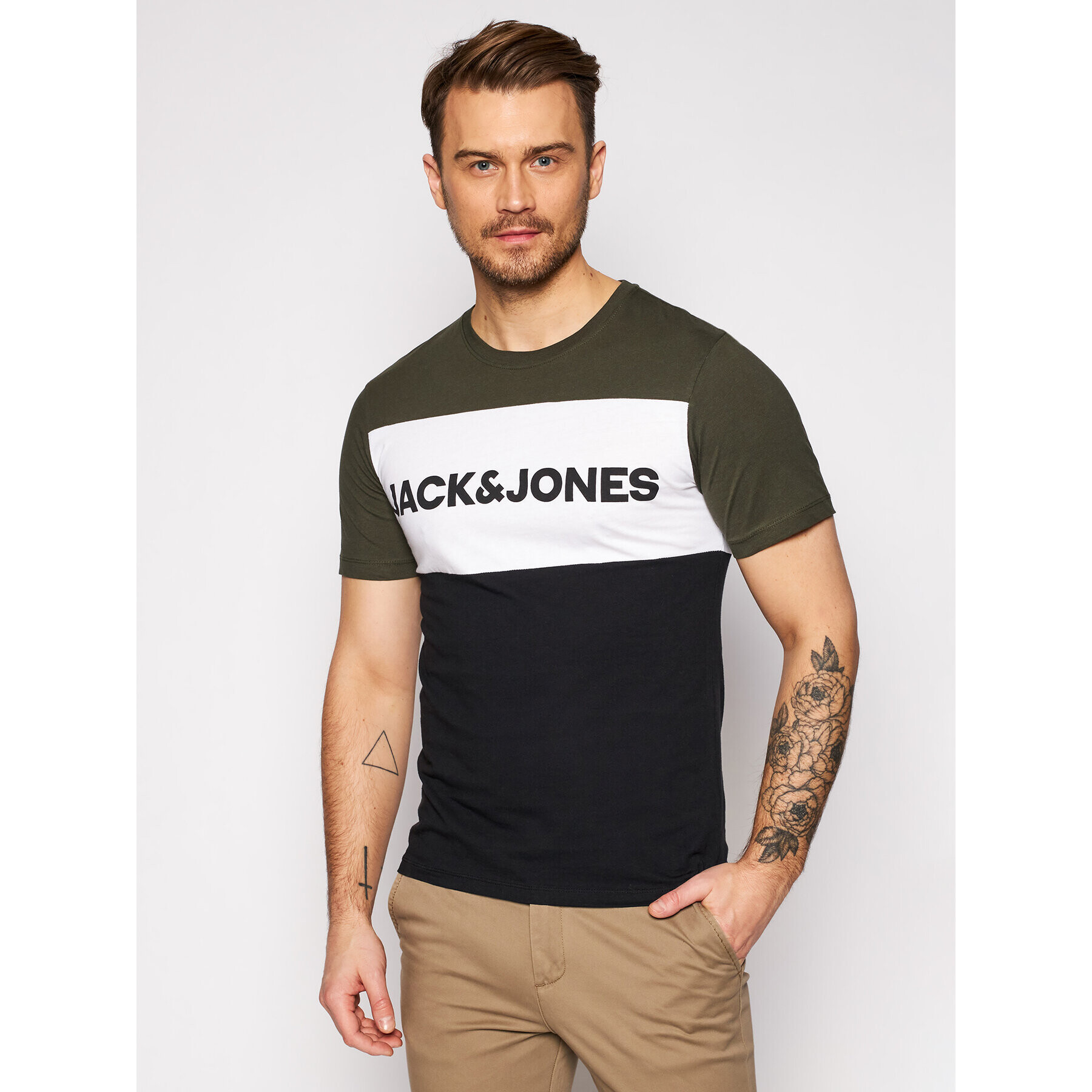 Jack&Jones Póló Logo Blocking 12173968 Színes Slim Fit - Pepit.hu