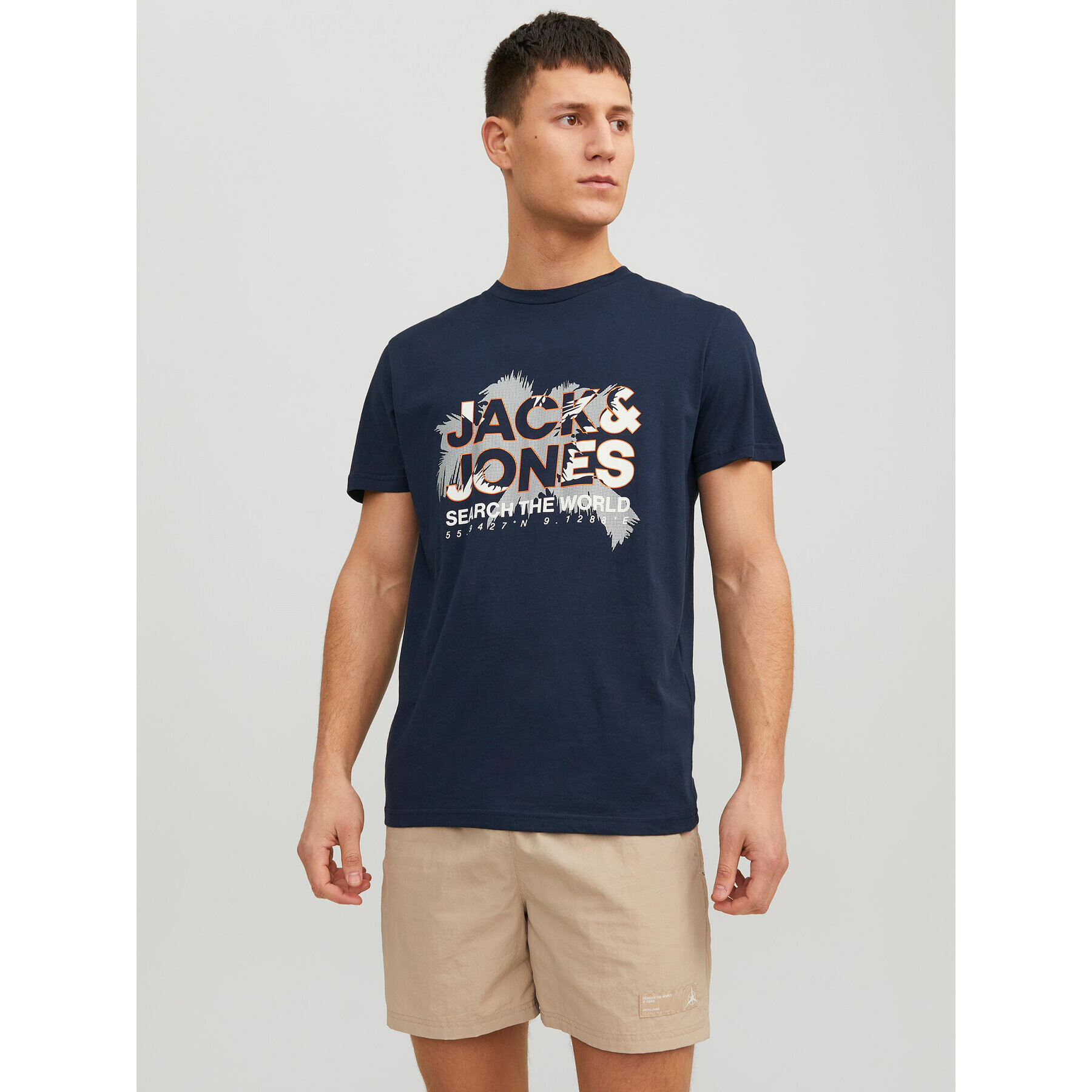 Jack&Jones Póló Marina 12233600 Sötétkék Standard Fit - Pepit.hu