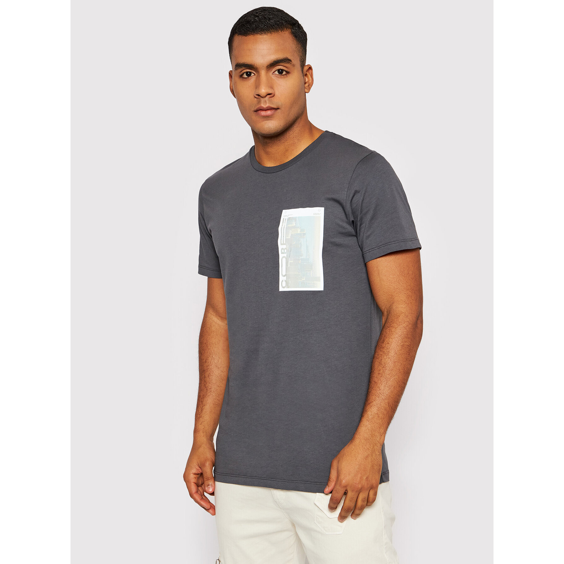 Jack&Jones Póló Mateo 12200619 Szürke Regular Fit - Pepit.hu