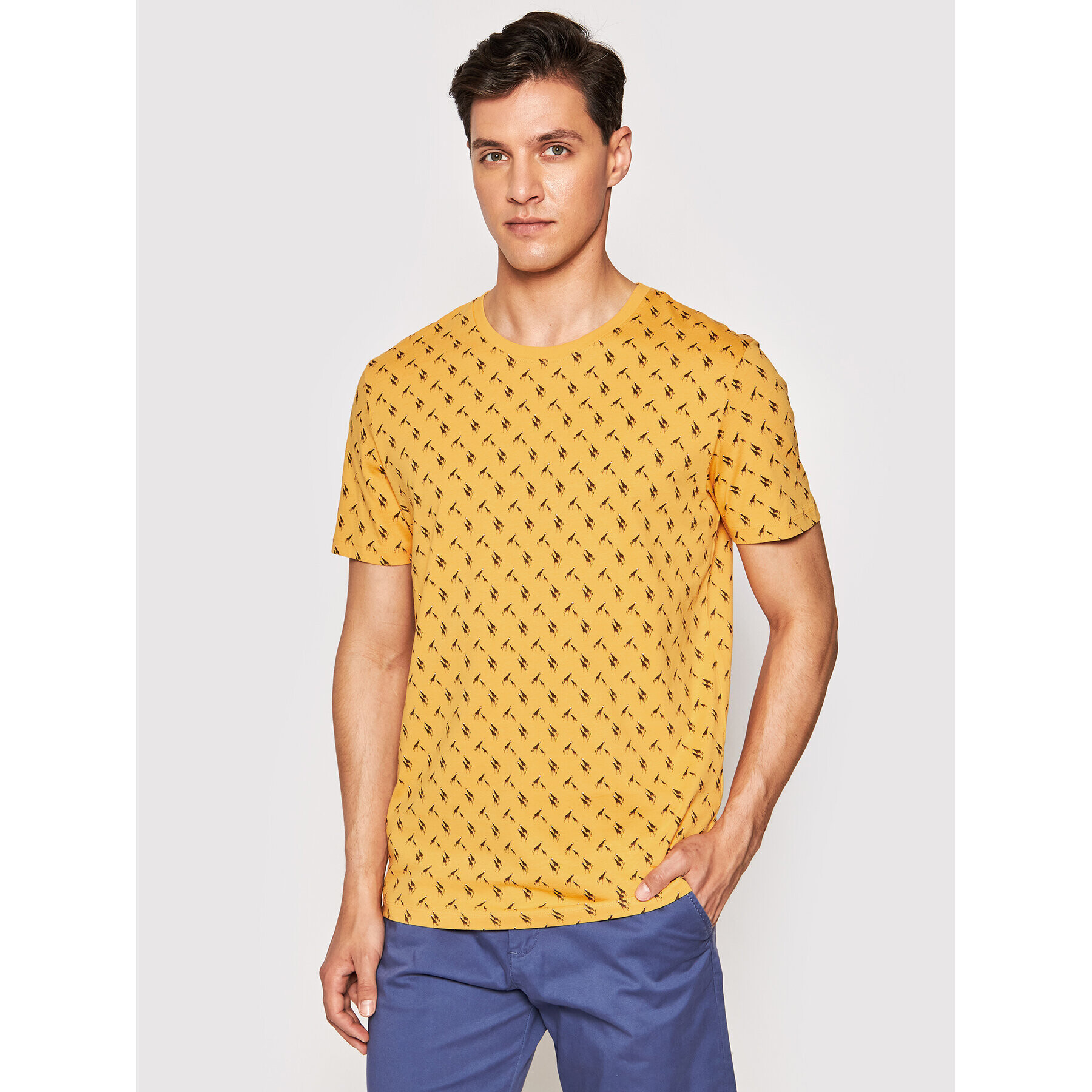 Jack&Jones Póló Ole 12184641 Sárga Regular Fit - Pepit.hu