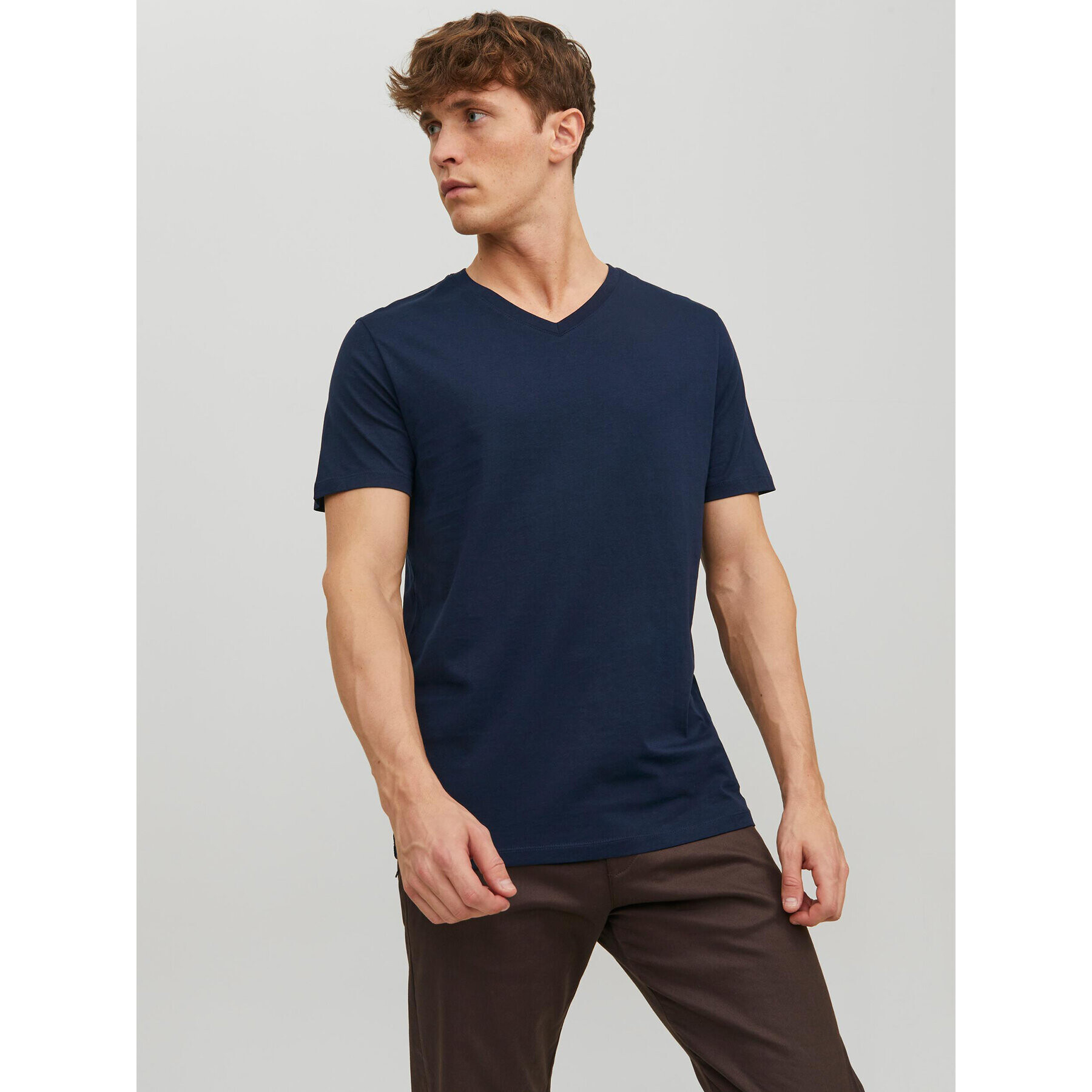 Jack&Jones Póló Organic 12156102 Sötétkék Standard Fit - Pepit.hu