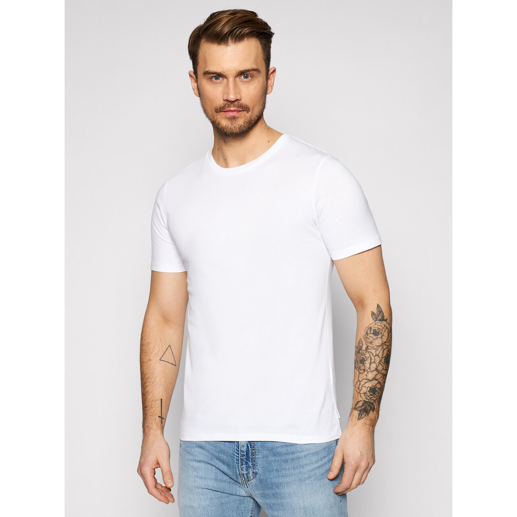 Jack&Jones Póló Organic Basic 12156101 Fehér Slim Fit - Pepit.hu