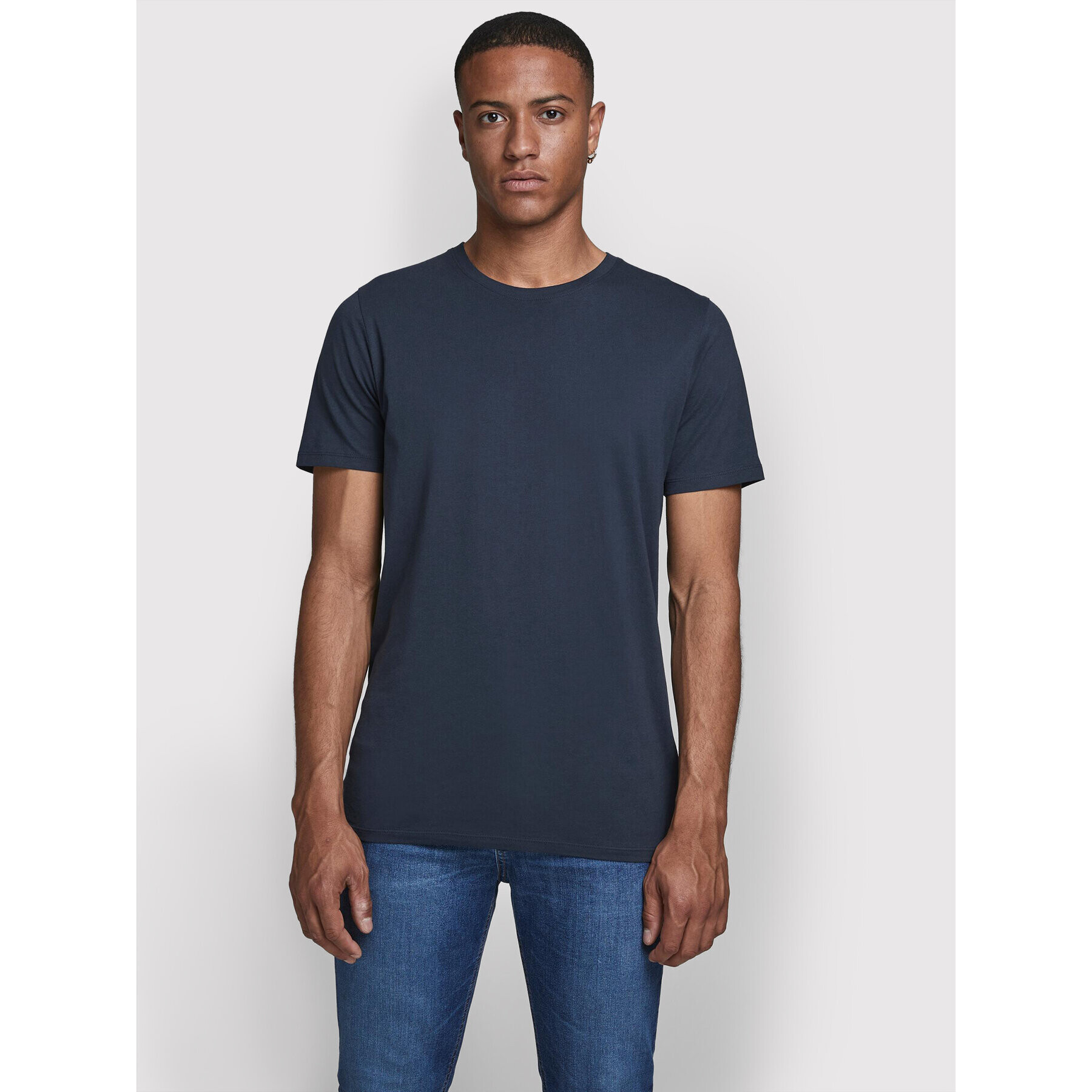 Jack&Jones Póló Orrganic Basic 12156101 Sötétkék Slim Fit - Pepit.hu