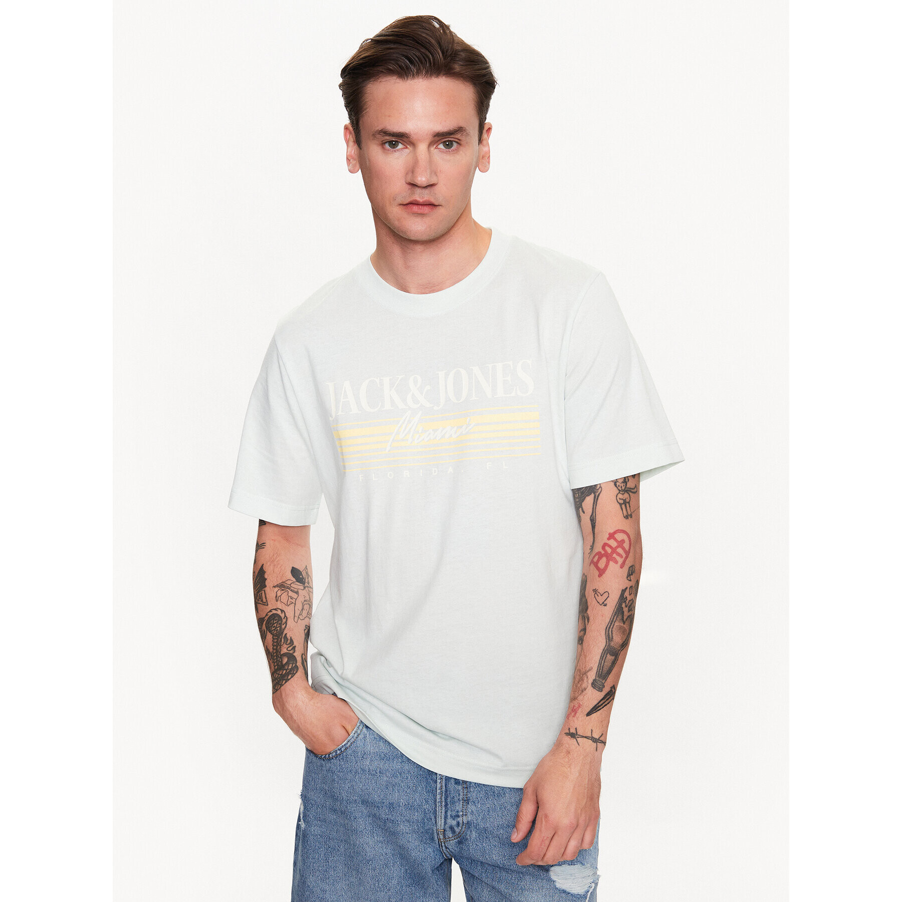 Jack&Jones Póló Palma 12234267 Kék Standard Fit - Pepit.hu