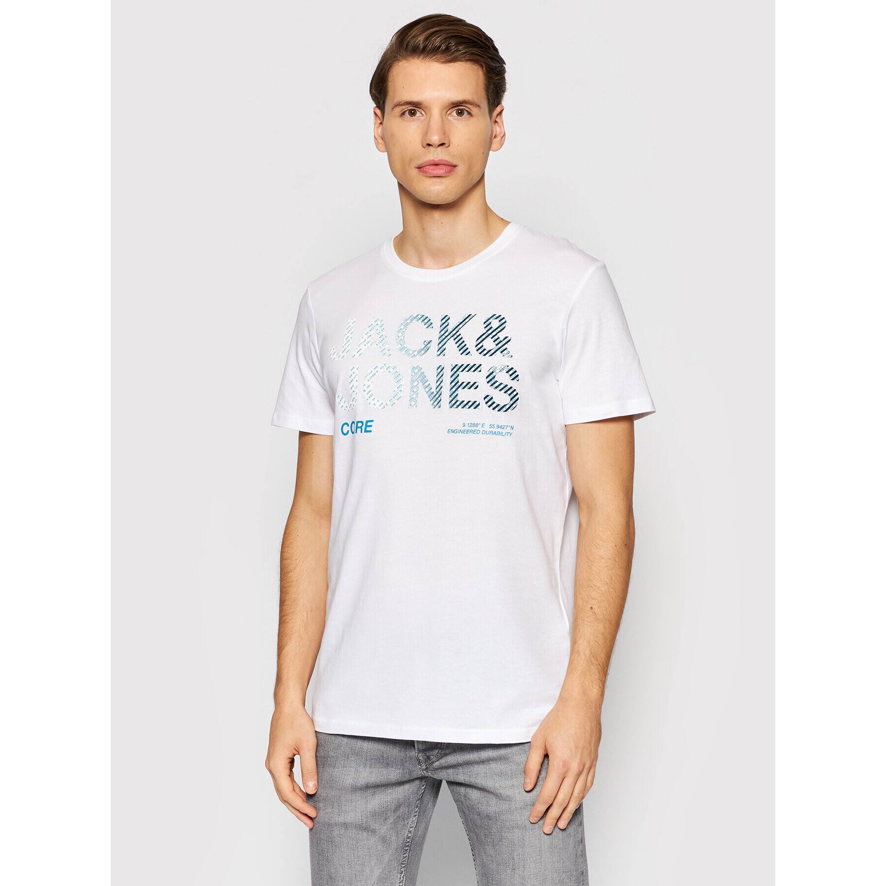 Jack&Jones Póló Poky 12193005 Fehér Regular Fit - Pepit.hu