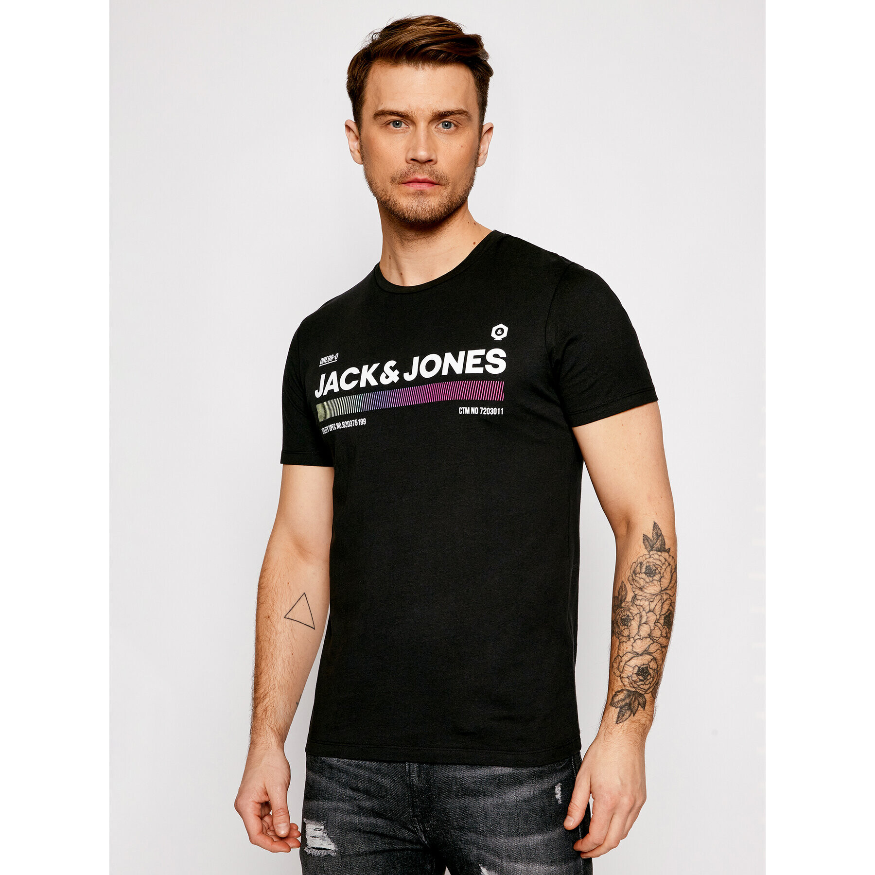 Jack&Jones Póló Pony 12174367 Fekete Regular Fit - Pepit.hu