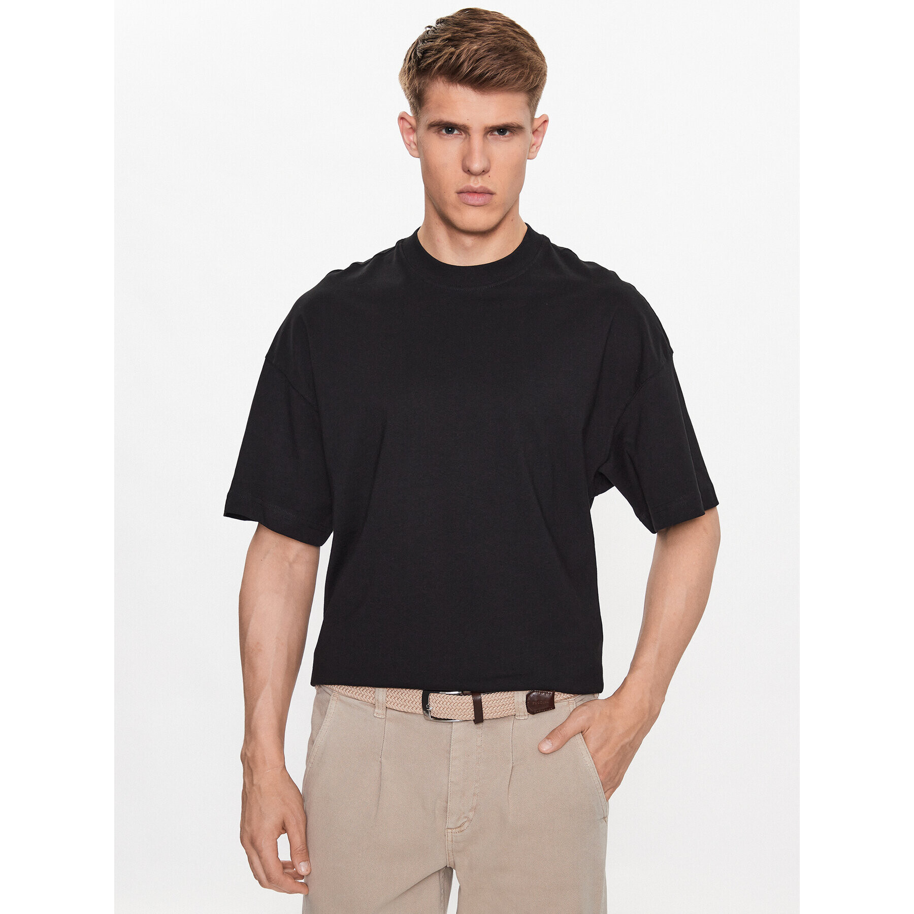 Jack&Jones Póló Pure 12235300 Fekete Volume Fit - Pepit.hu