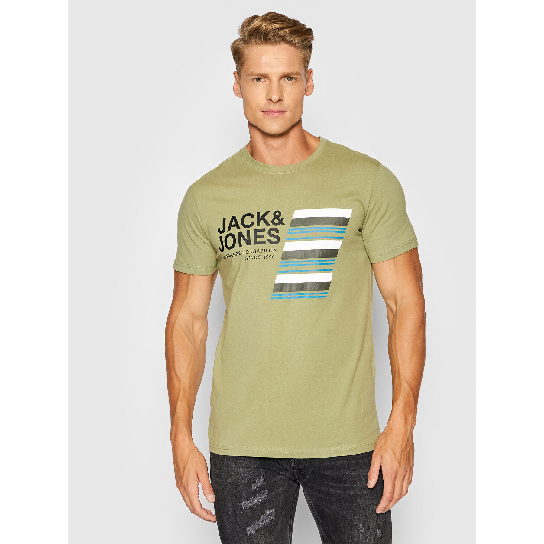 Jack&Jones Póló Rack 12198281 Zöld Regular Fit - Pepit.hu