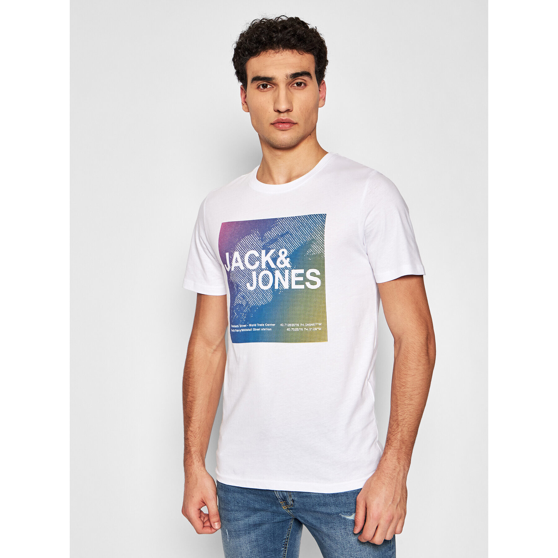 Jack&Jones Póló Raz 12188052 Fehér Slim Fit - Pepit.hu