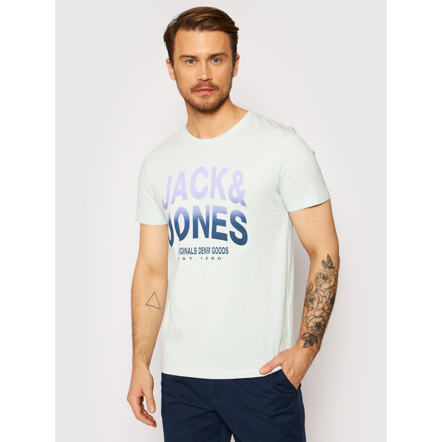 Jack&Jones Póló Saturn 12189700 Zöld Regular Fit - Pepit.hu