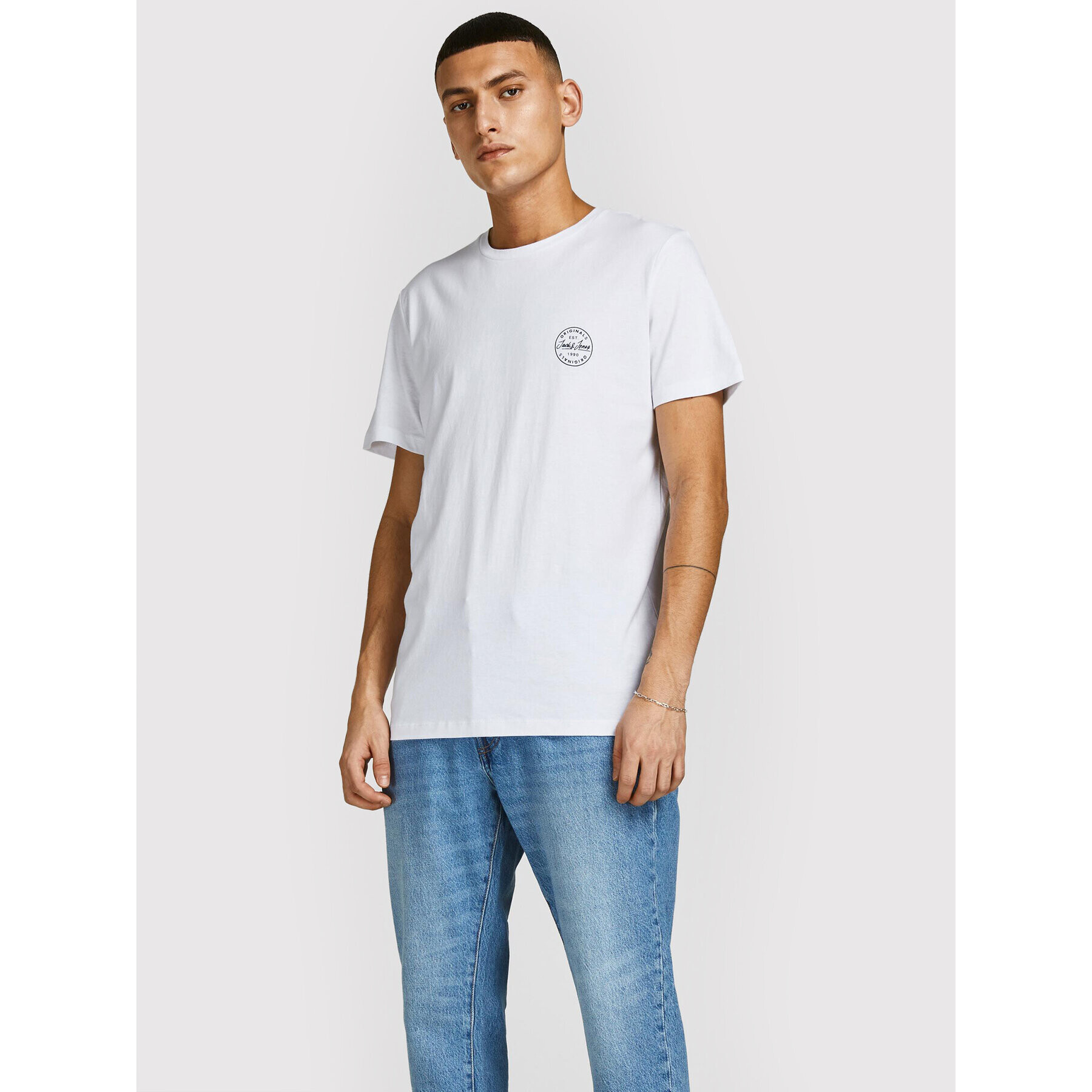 Jack&Jones Póló Shark 12205022 Fehér Regular Fit - Pepit.hu