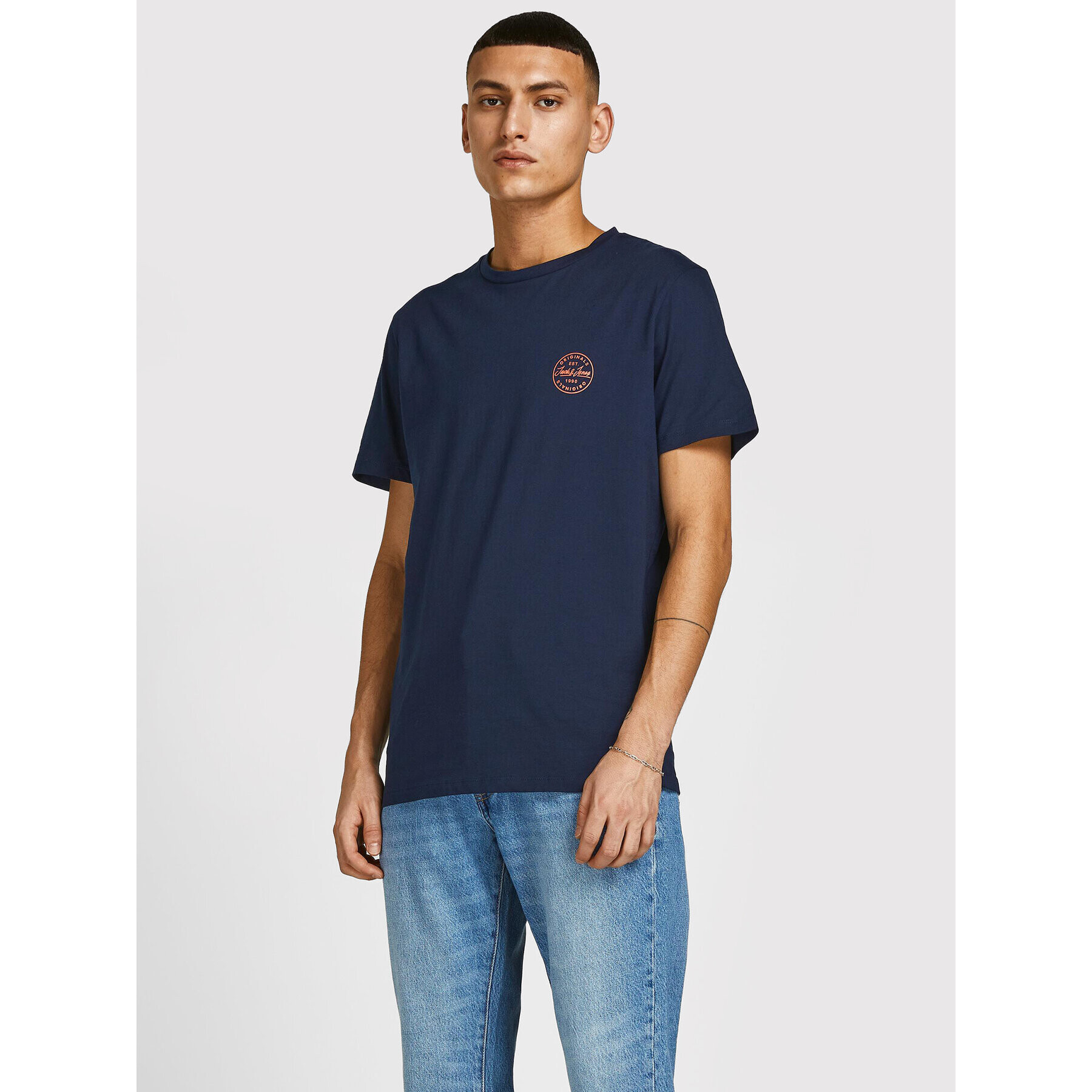 Jack&Jones Póló Shark 12205022 Sötétkék Regular Fit - Pepit.hu