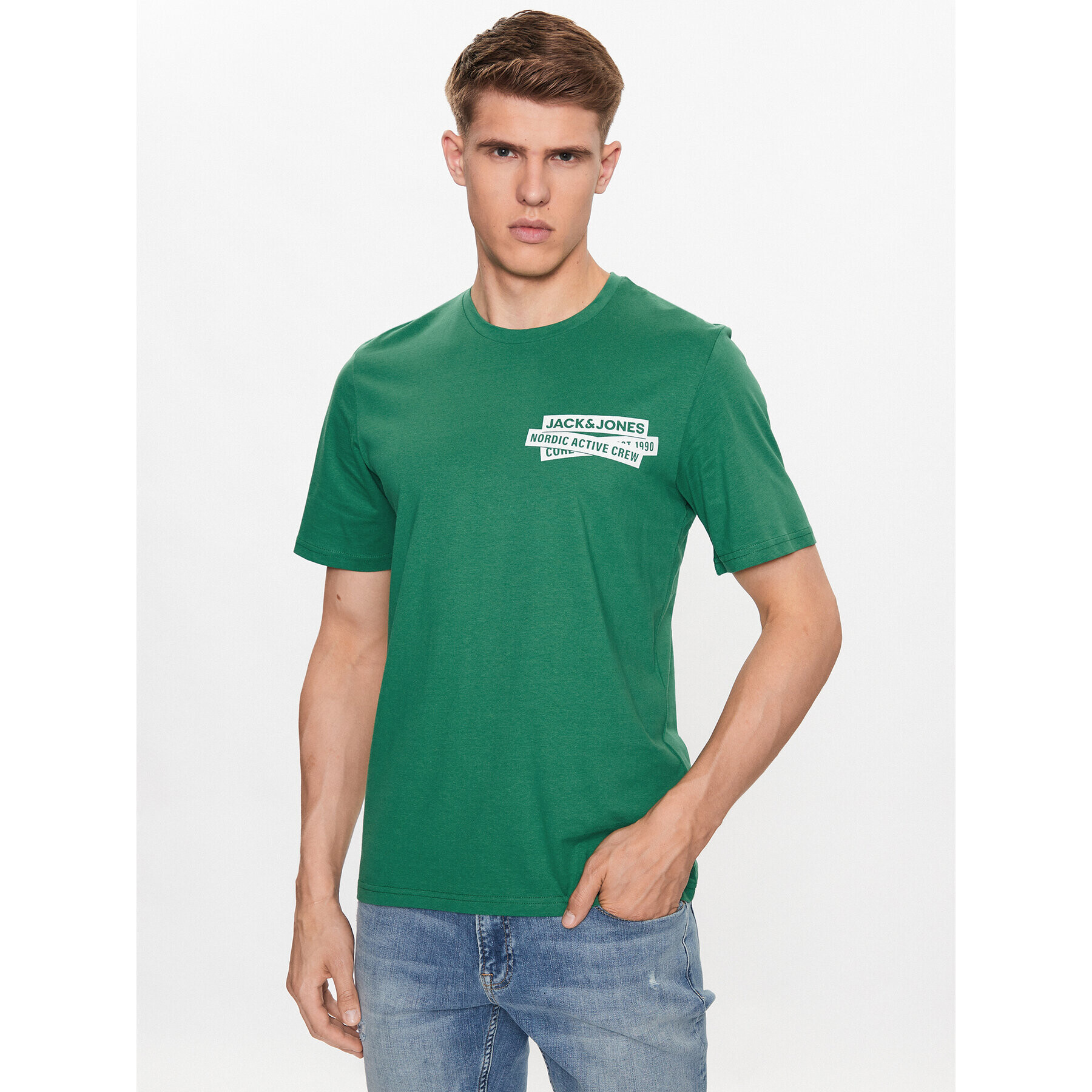 Jack&Jones Póló Spirit 12235249 Zöld Standard Fit - Pepit.hu