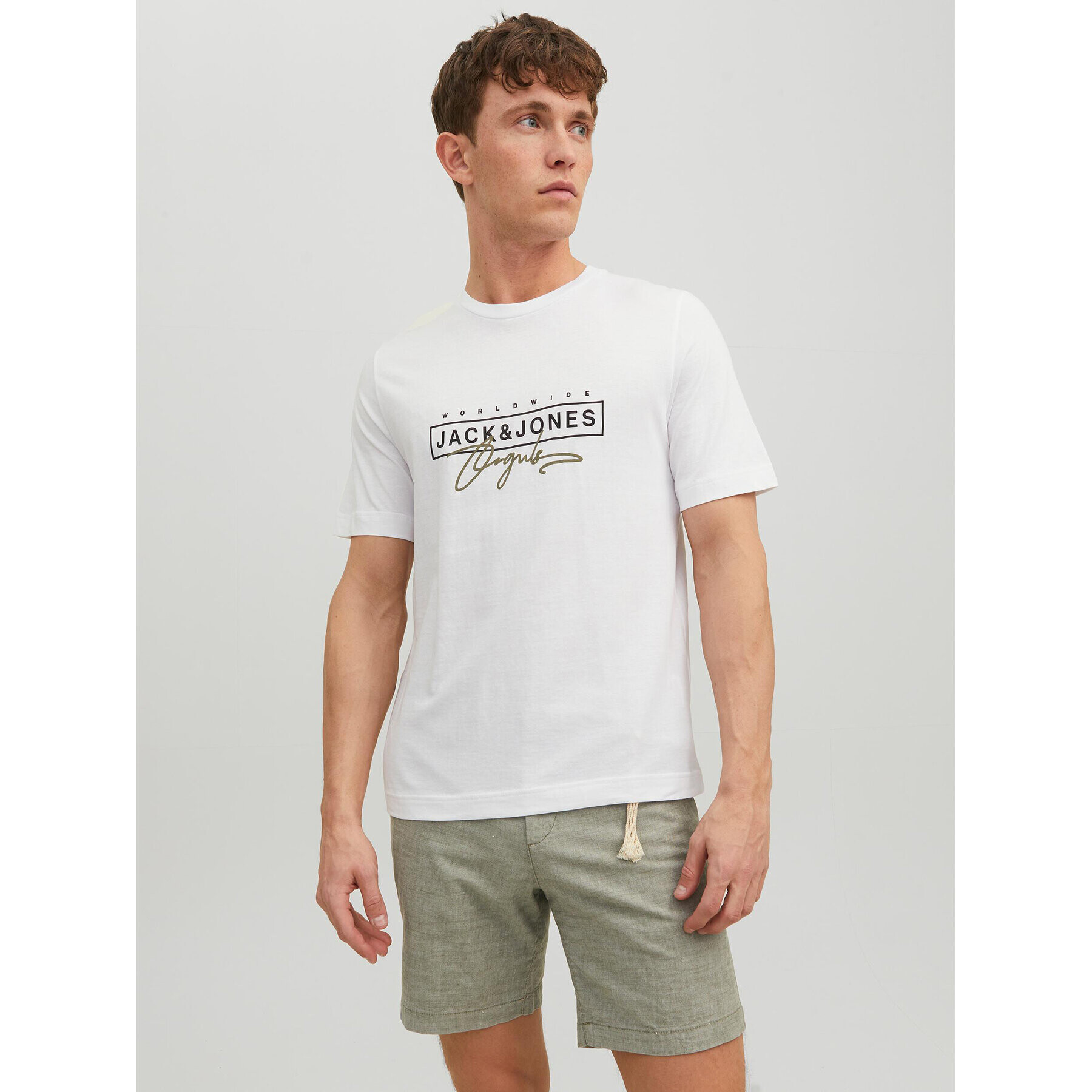 Jack&Jones Póló Splash 12235487 Fehér Standard Fit - Pepit.hu