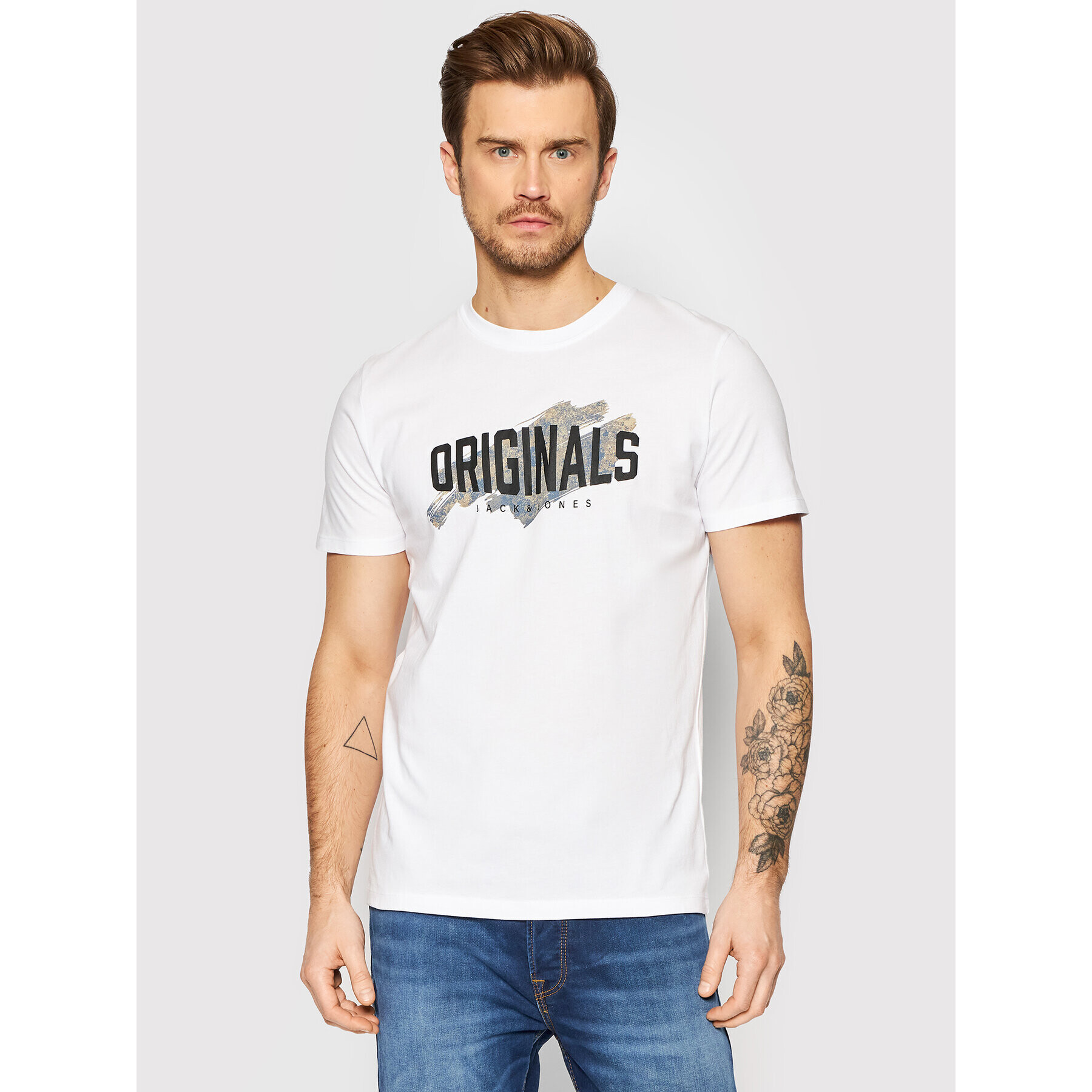 Jack&Jones Póló Sprays 12205191 Fehér Standard Fit - Pepit.hu