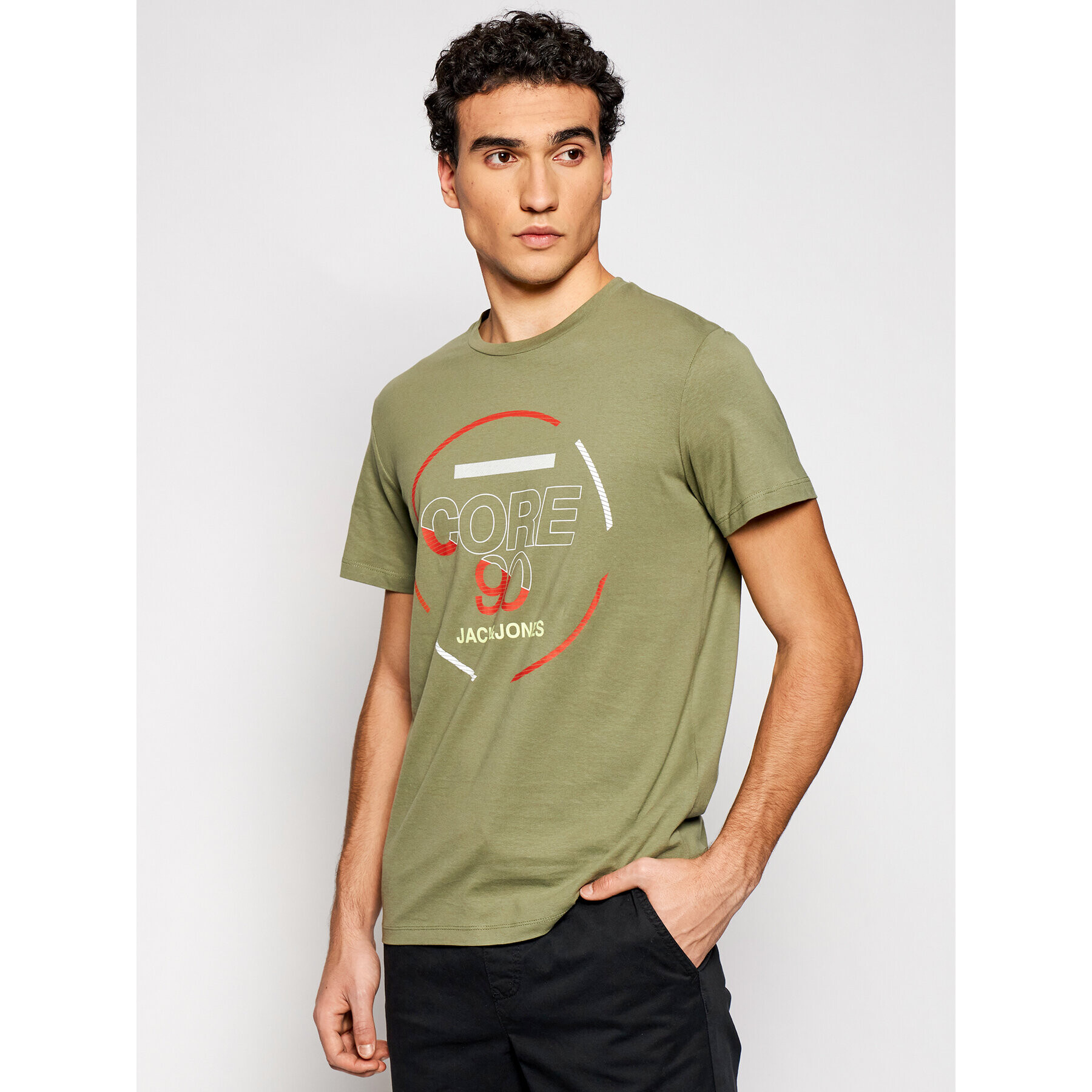 Jack&Jones Póló Star 12190144 Zöld Regular Fit - Pepit.hu