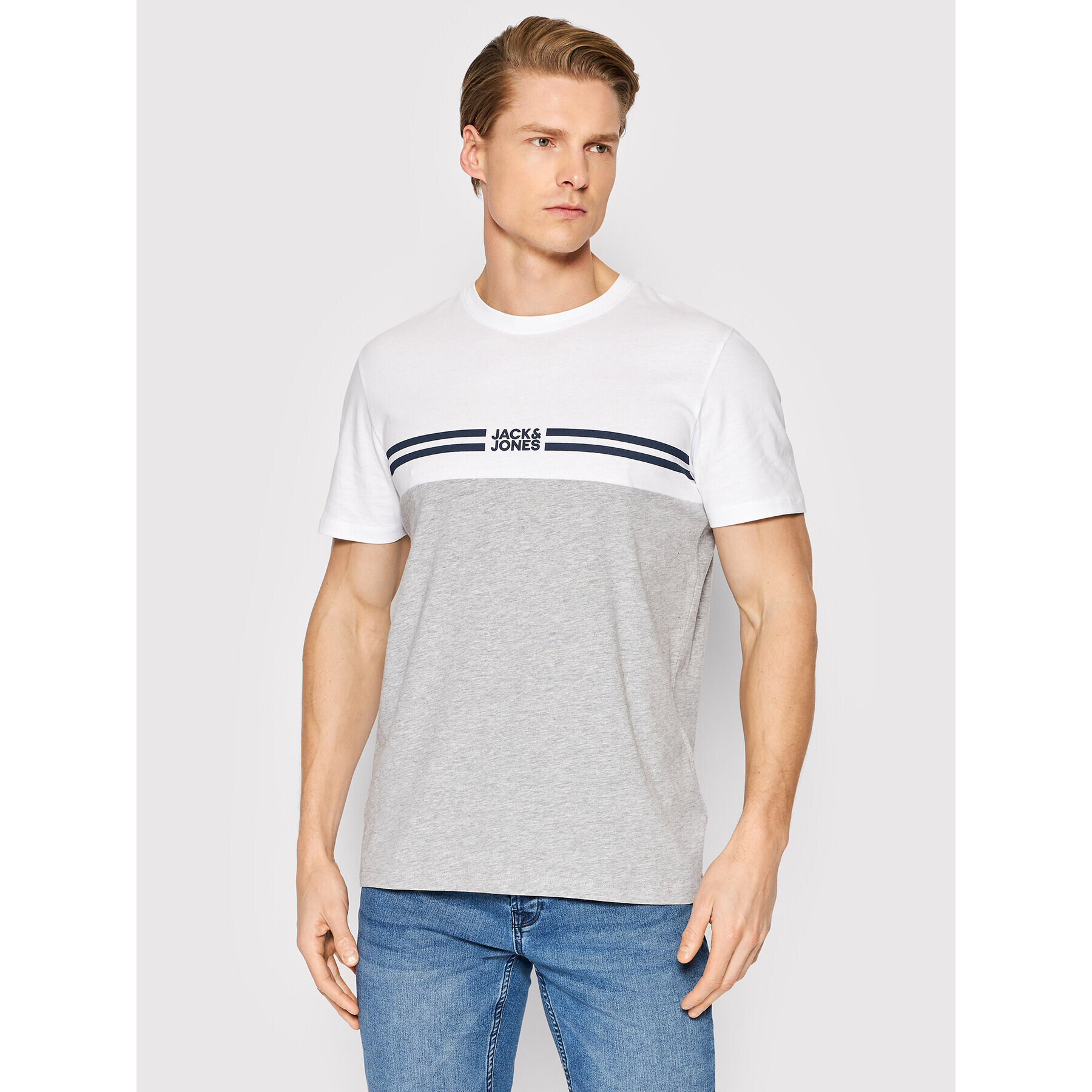 Jack&Jones Póló Steve 12200229 Fehér Regular Fit - Pepit.hu