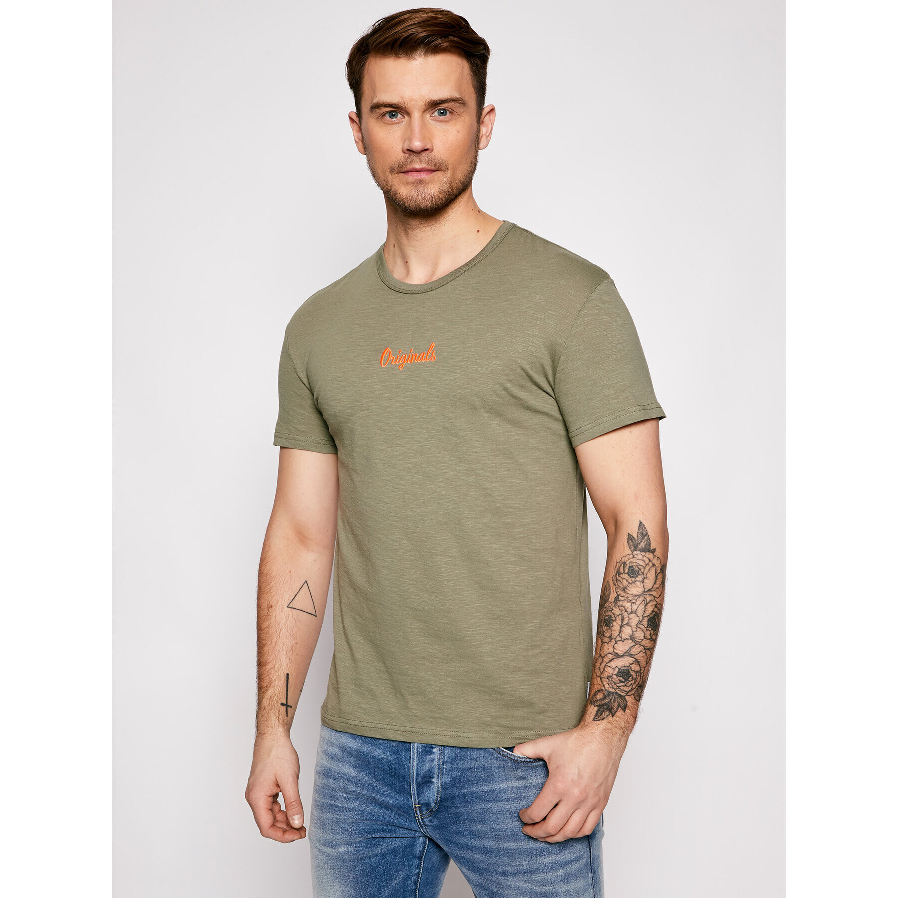 Jack&Jones Póló Stockholm 12185790 Zöld Regular Fit - Pepit.hu