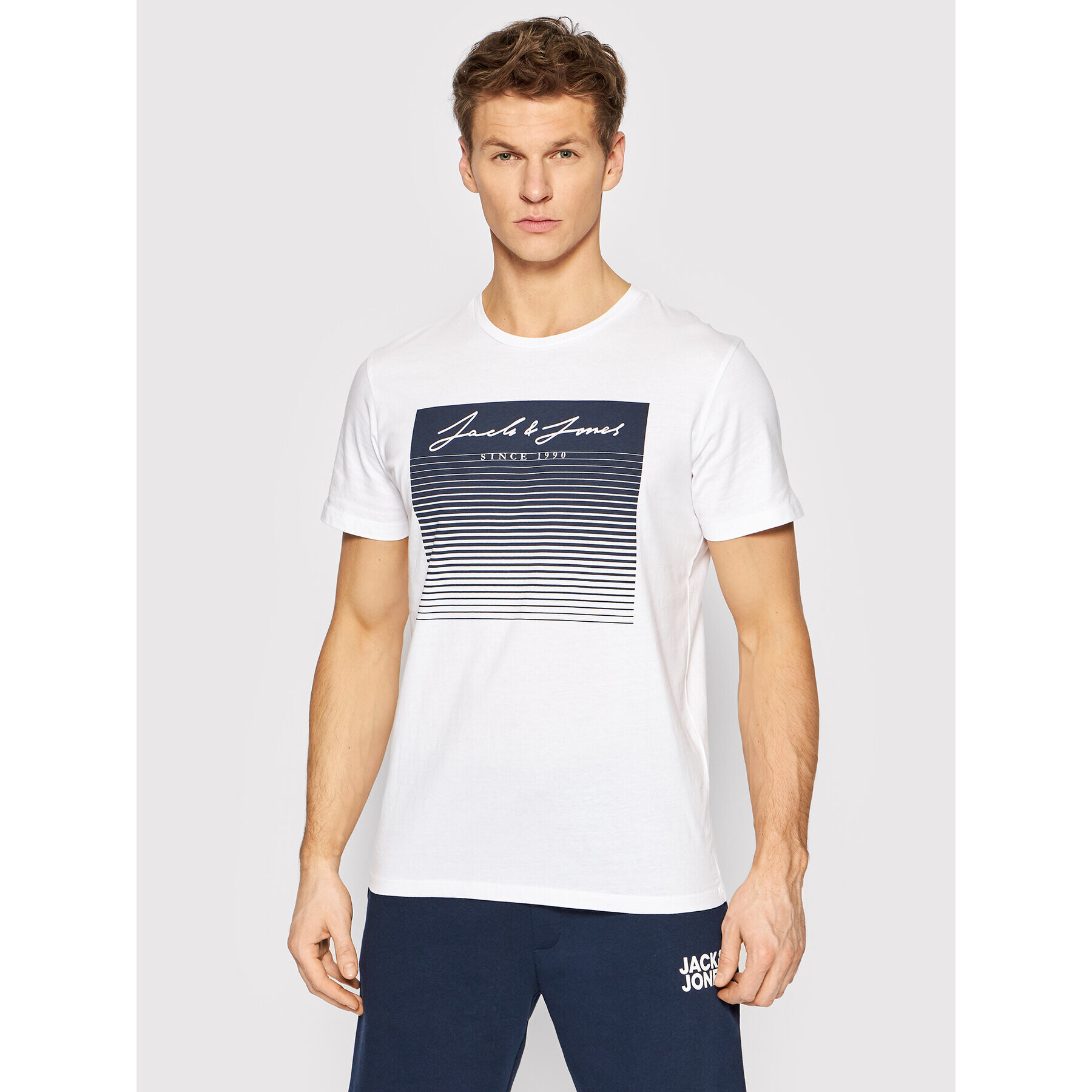 Jack&Jones Póló Stoke 12200228 Fehér Regular Fit - Pepit.hu