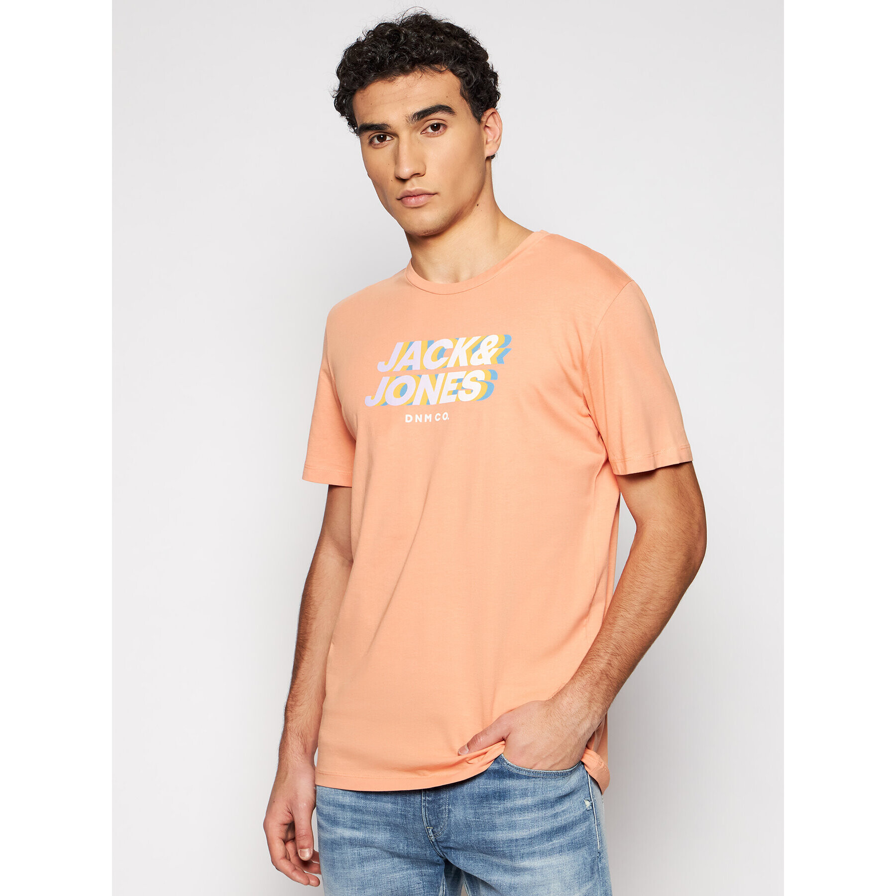 Jack&Jones Póló Strong 12189389 Narancssárga Regular Fit - Pepit.hu