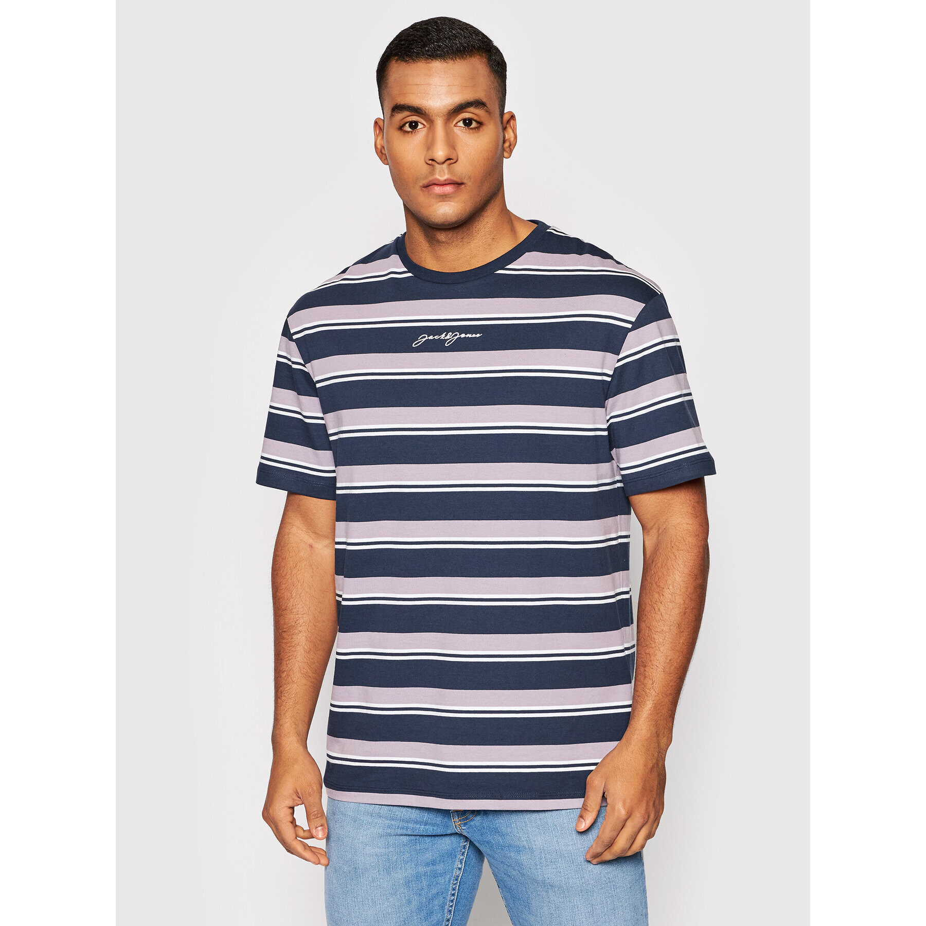 Jack&Jones Póló Tristan 12198381 Sötétkék Relaxed Fit - Pepit.hu