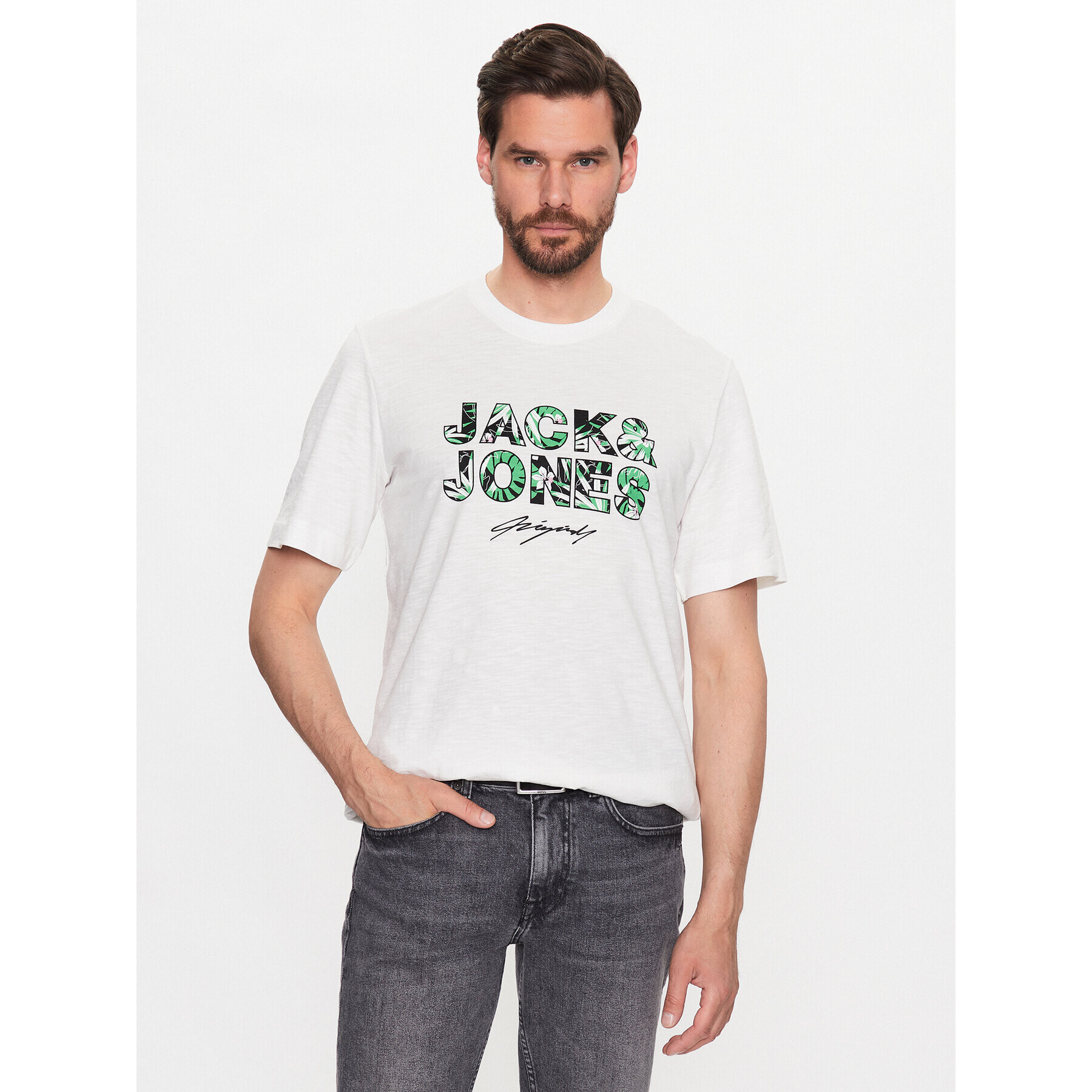 Jack&Jones Póló Tulum 12234807 Fehér Standard Fit - Pepit.hu