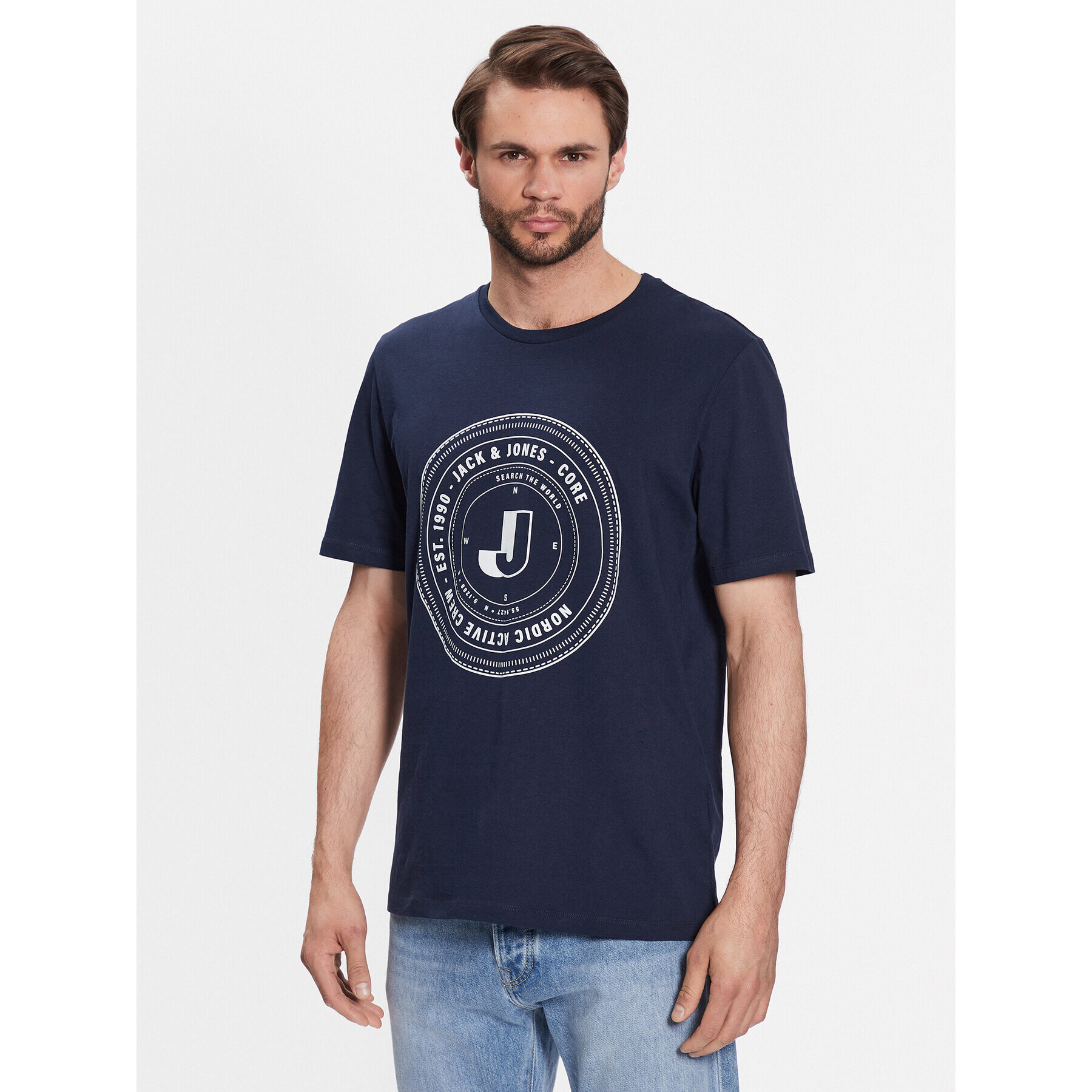 Jack&Jones Póló Vibes 12233612 Sötétkék Standard Fit - Pepit.hu