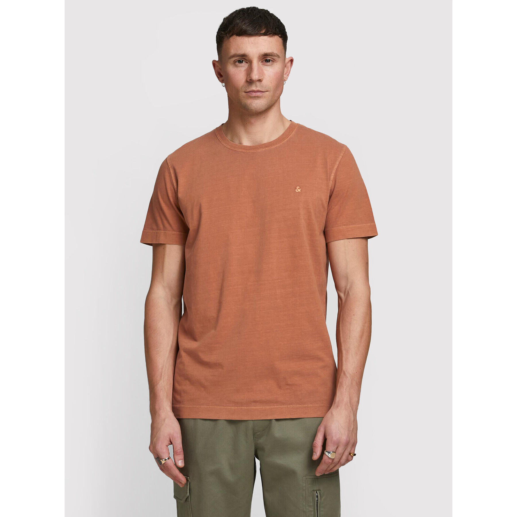 Jack&Jones Póló Washed 12175520 Barna Regular Fit - Pepit.hu