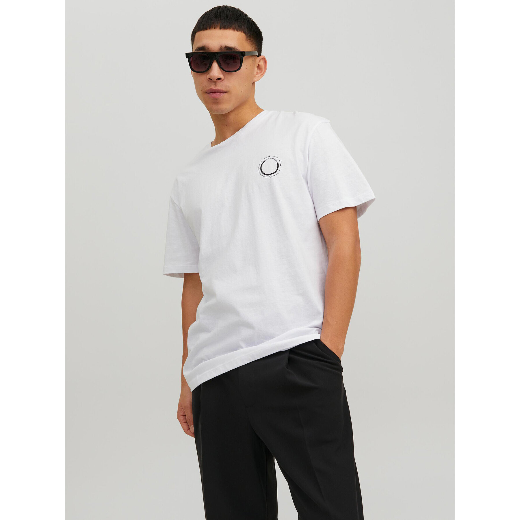 Jack&Jones Póló Waters 12235245 Fehér Relaxed Fit - Pepit.hu