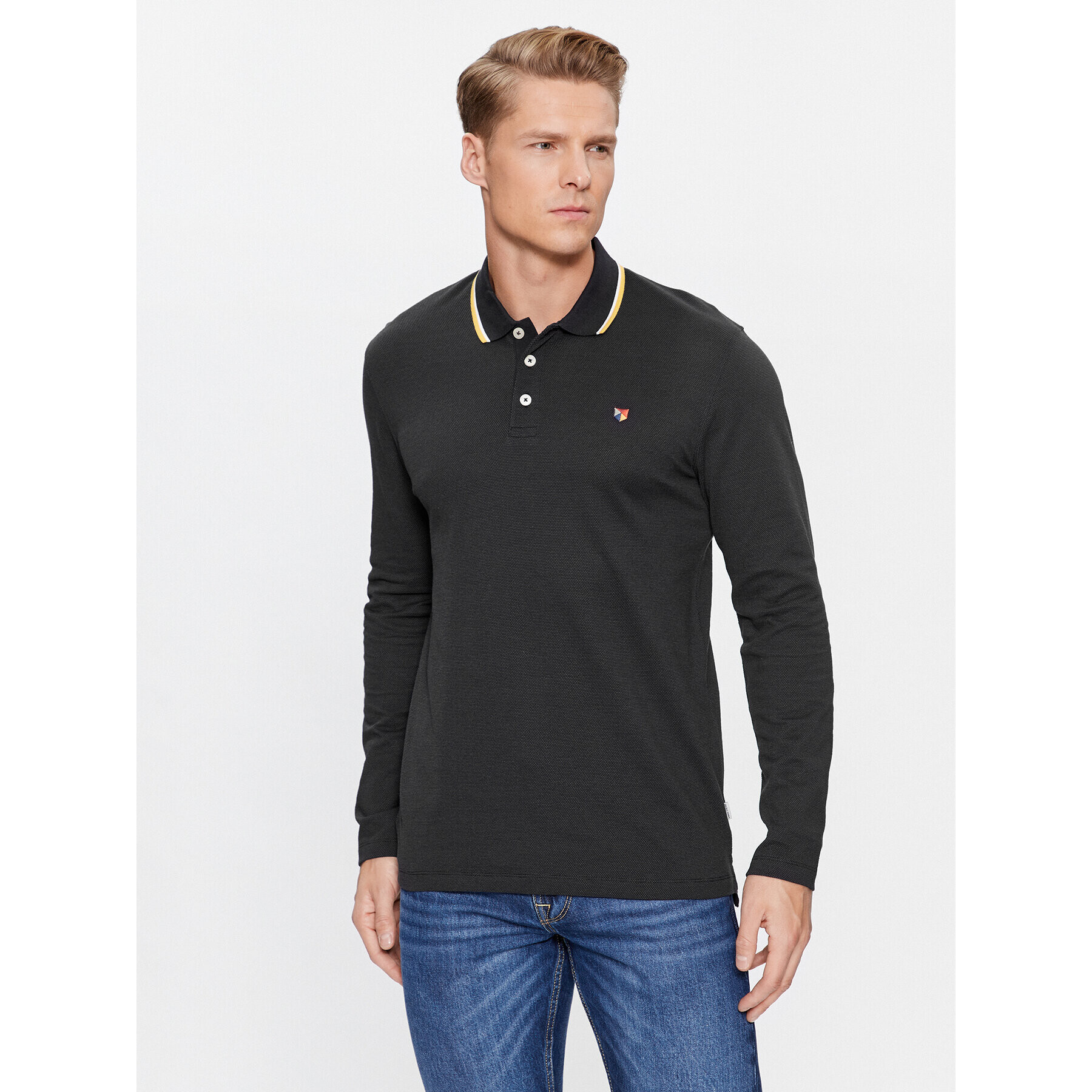 Jack&Jones Pólóing 12174038 Fekete Regular Fit - Pepit.hu