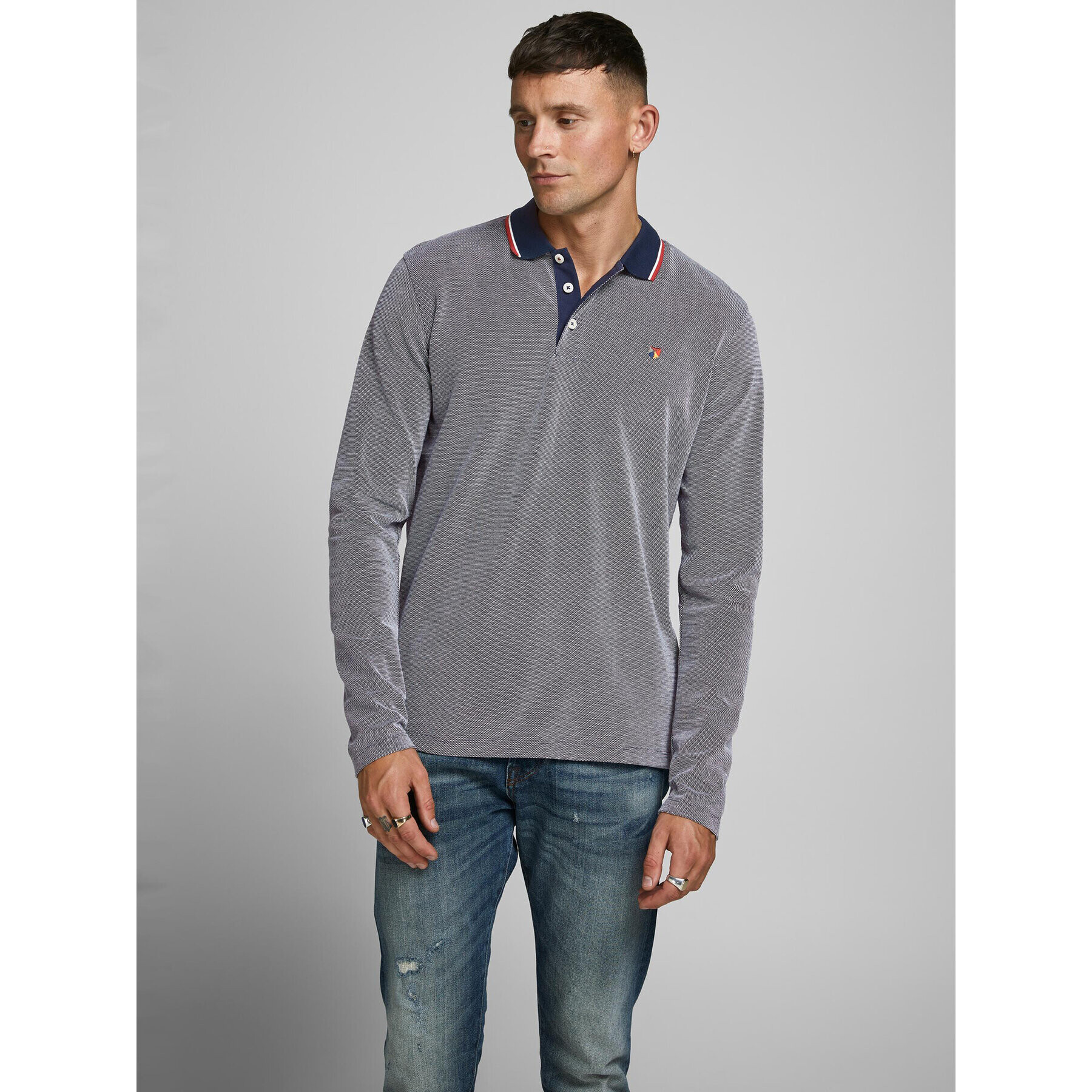 Jack&Jones Pólóing 12174038 Szürke Regular Fit - Pepit.hu