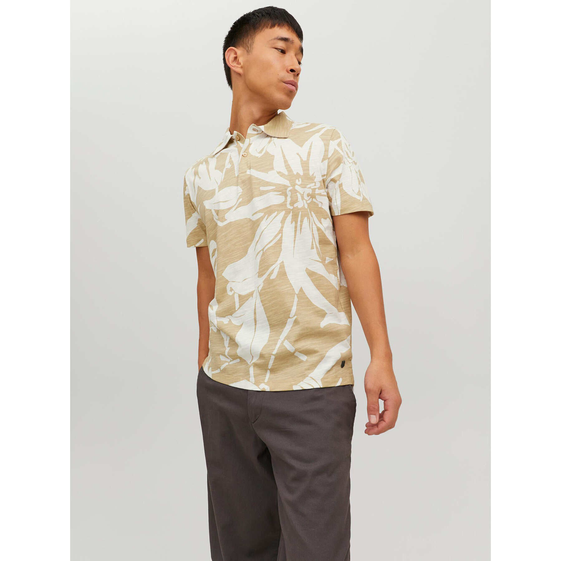 Jack&Jones Pólóing Tropic 12210827 Bézs Regular Fit - Pepit.hu