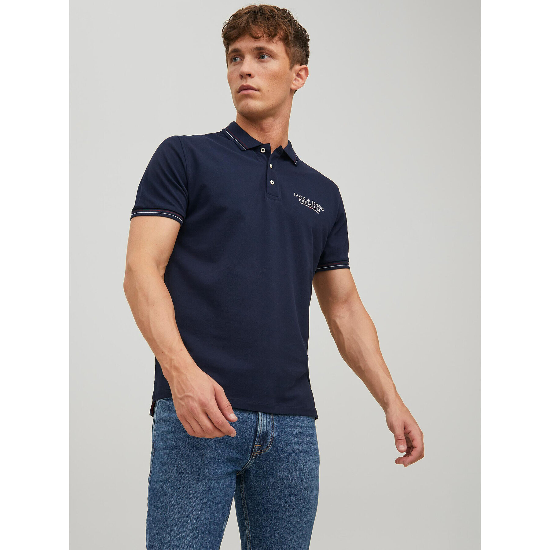 Jack&Jones Pólóing 12228843 Sötétkék Regular Fit - Pepit.hu