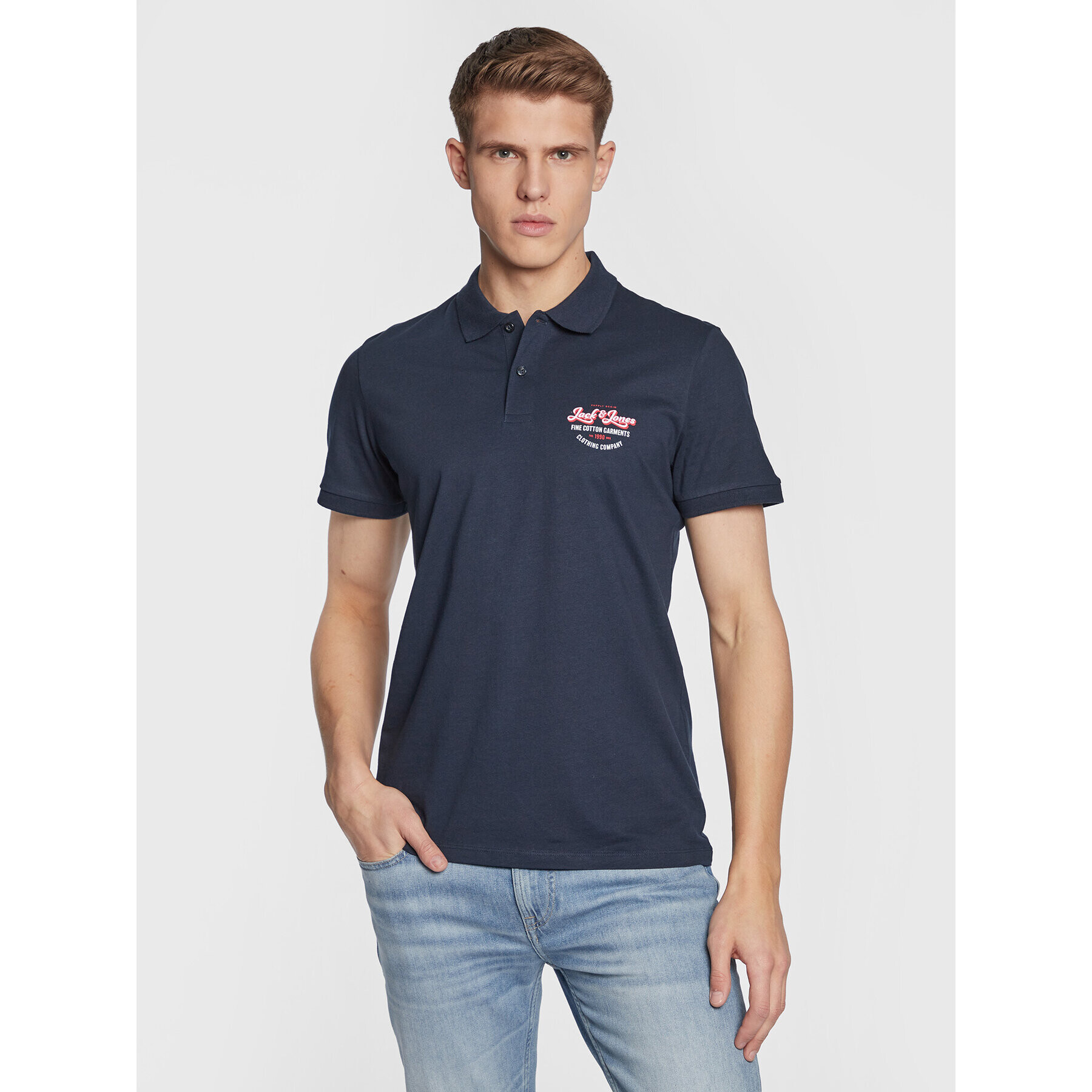 Jack&Jones Pólóing Andy 12223714 Sötétkék Regular Fit - Pepit.hu